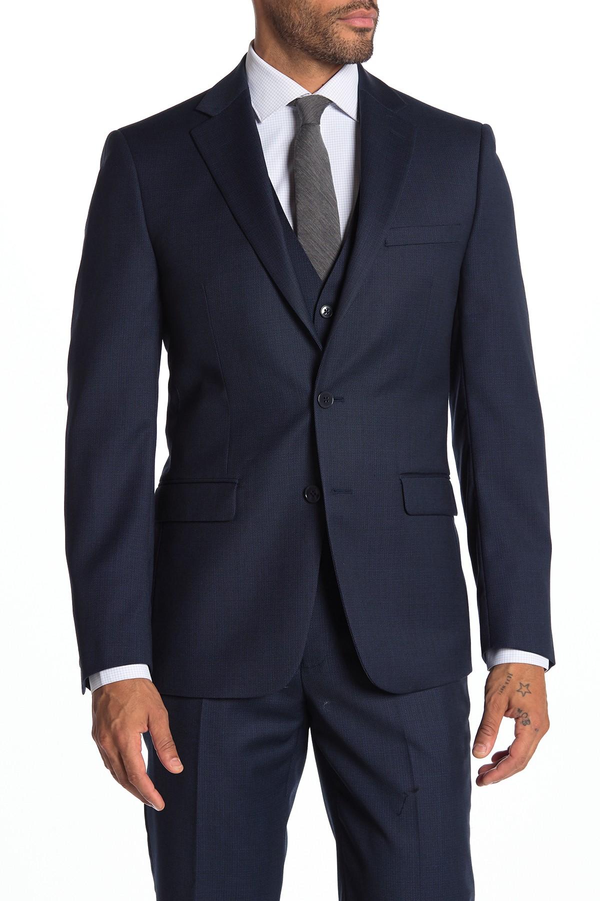 Calvin Klein Malbin Notch Collar Slim Fit Suit Separate Jacket in Blue for  Men | Lyst