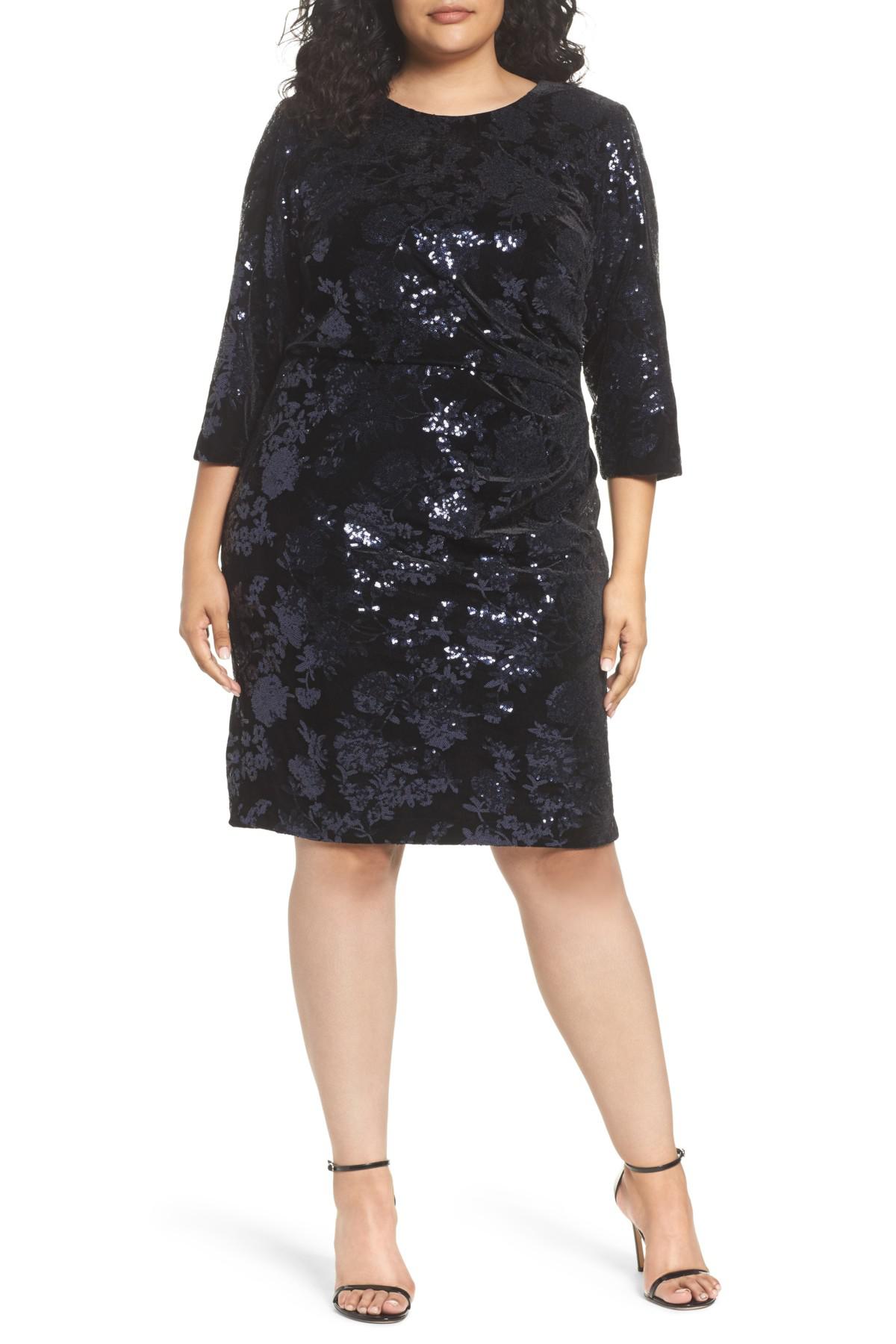 sequin sheath gown