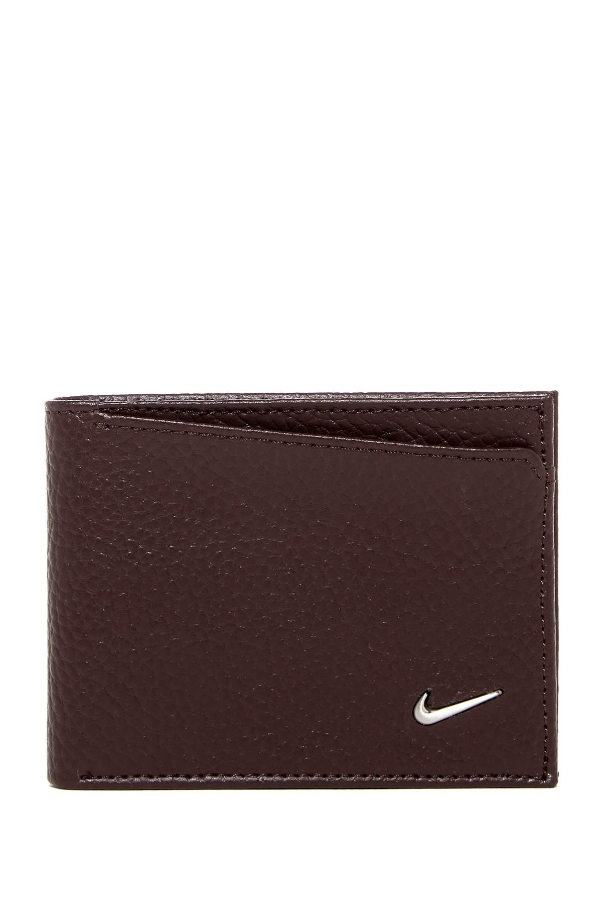 Nike Leather Passcase Wallet in Brown for Men | Lyst