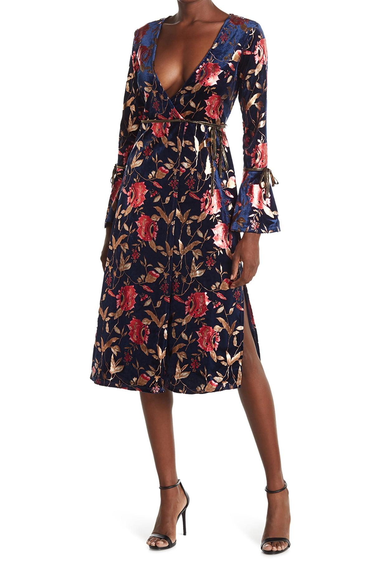 topshop velvet midi dress