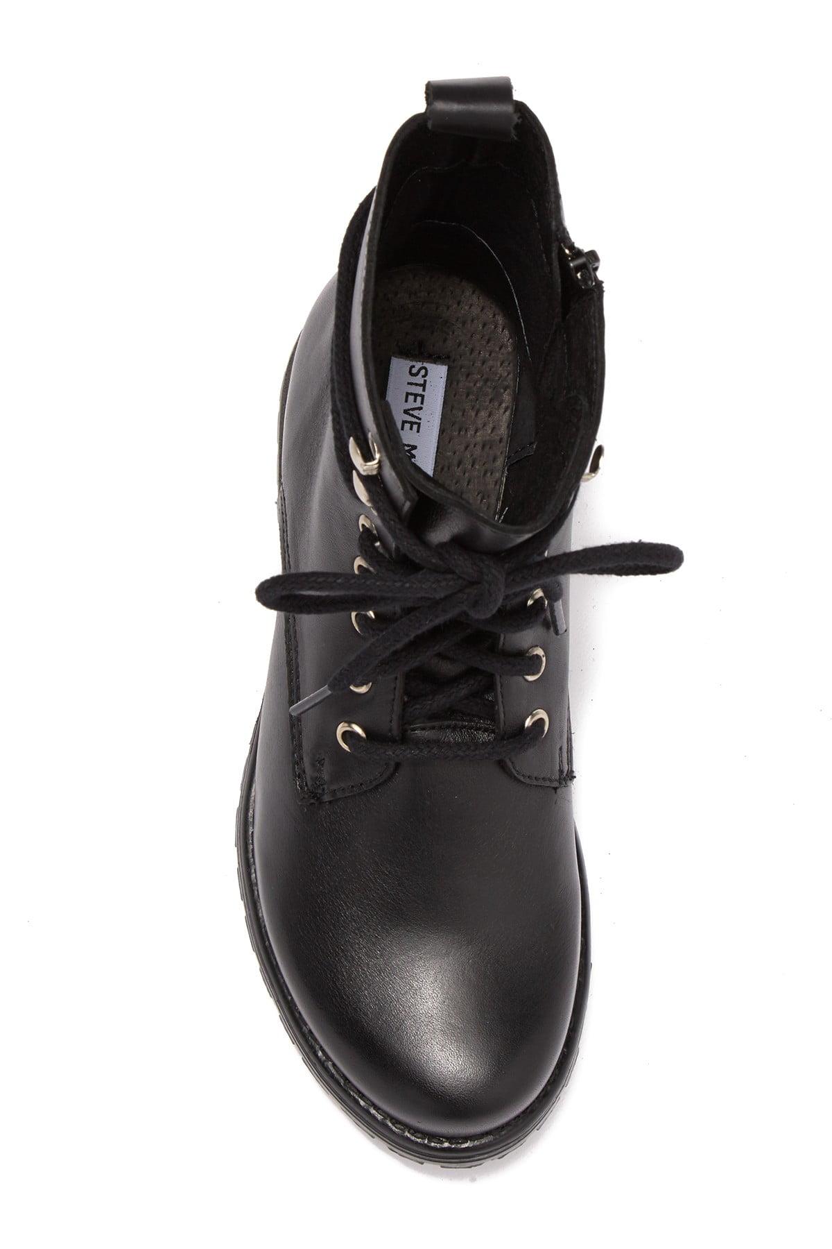 steve madden bobbi leather combat boot