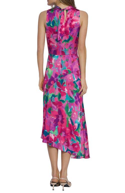 maggy london asymmetric neck sheath midi dress Maggy London Twisted Mock Neck Asymmetrical Dress  New Yorker's Apparel