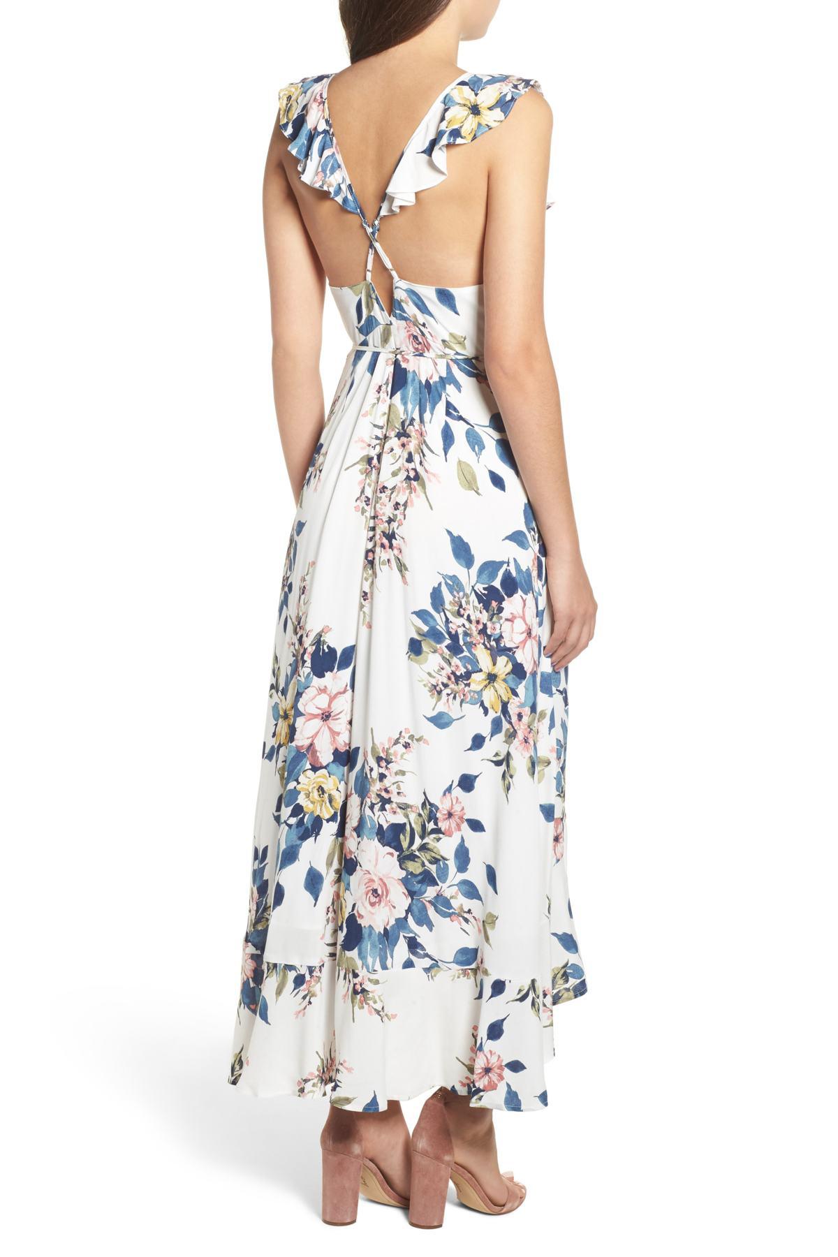 leith floral wrap dress