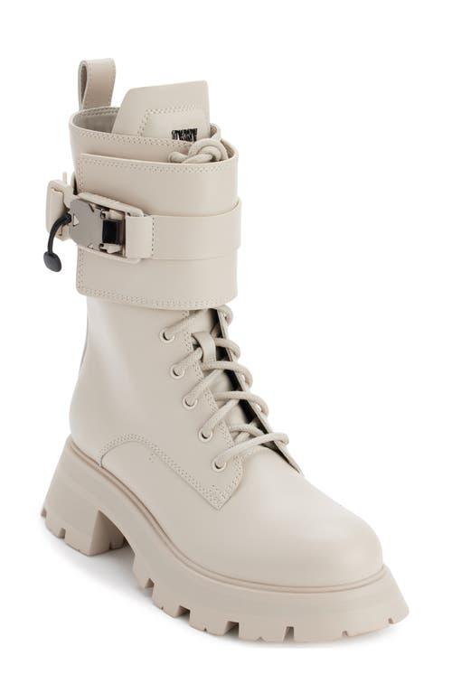 Knee High Mia Riverlace Combat Boots DKNY Combat Boots For Women Lyst