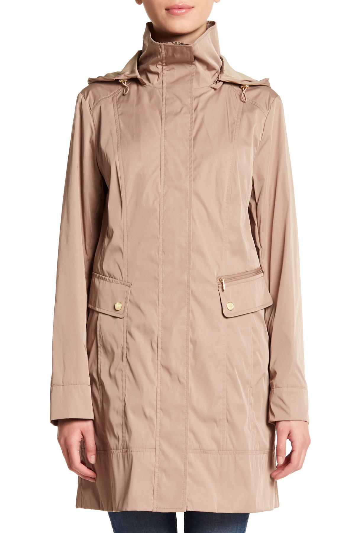 cole haan double face packable rain jacket