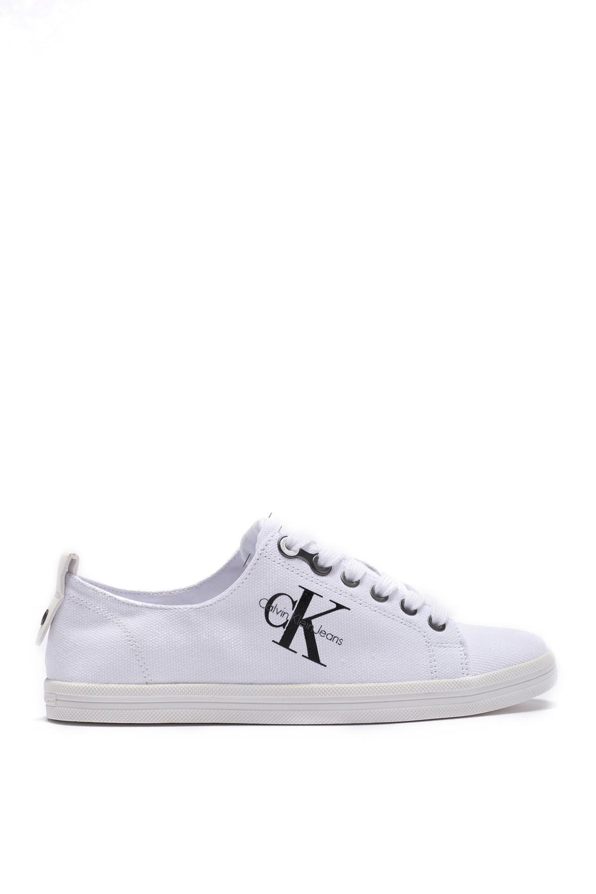Calvin Klein Monna Canvas Sneaker in White - Lyst