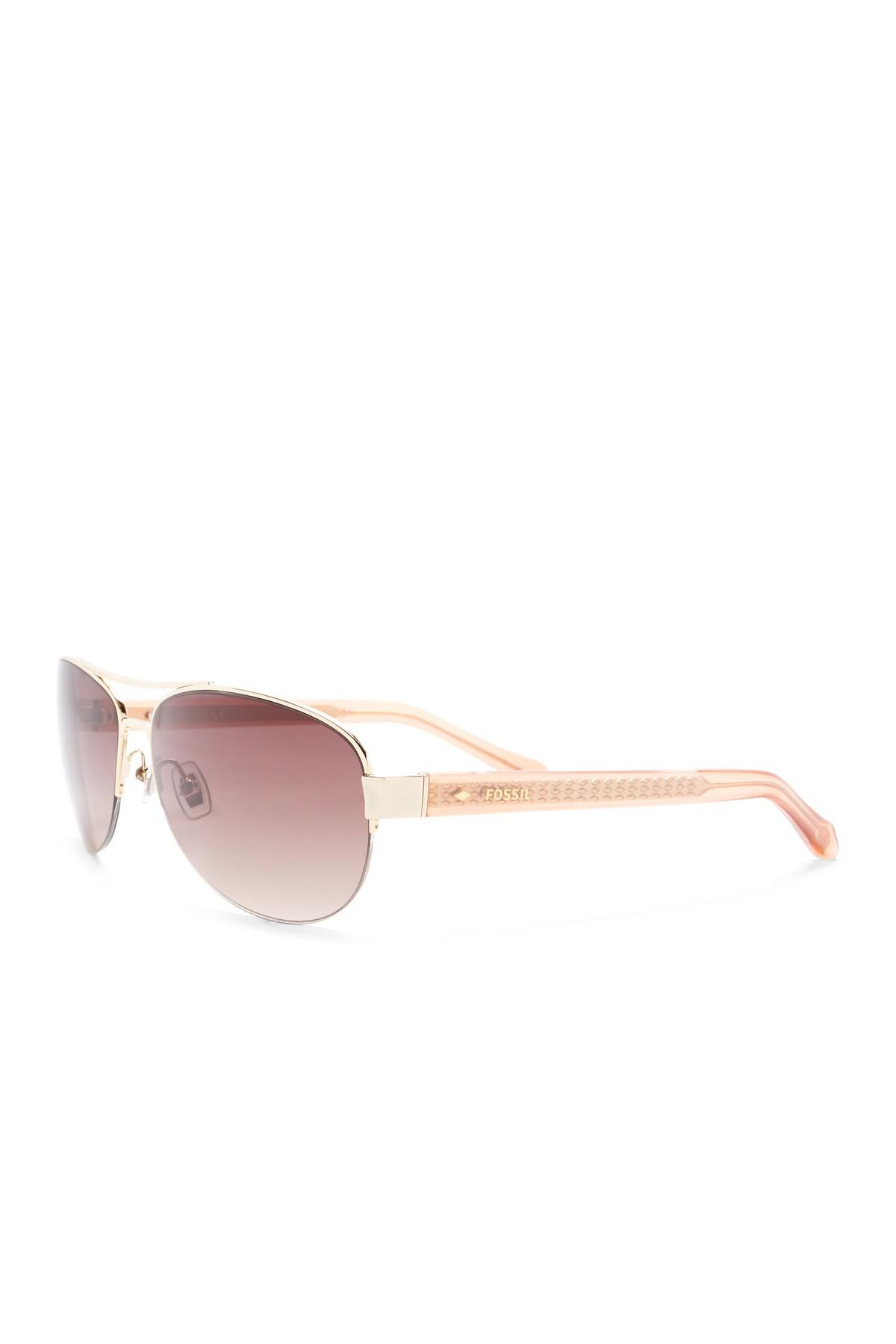 Fossil Women's Aviator Sunglasses in Pink Lyst