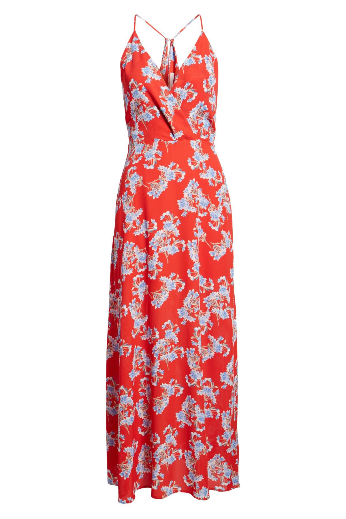 lush surplice maxi dress