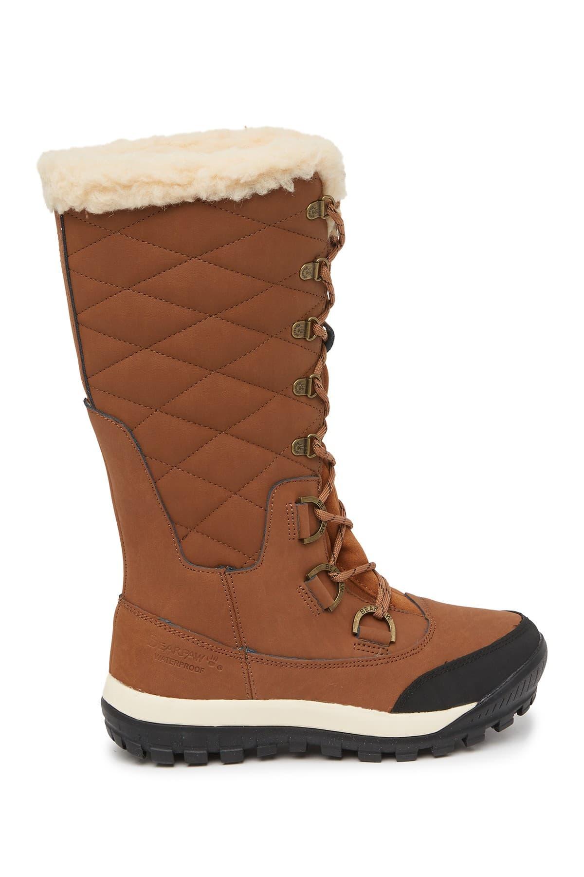 BEARPAW Isabella Genuine Lace-up Boot in Brown -