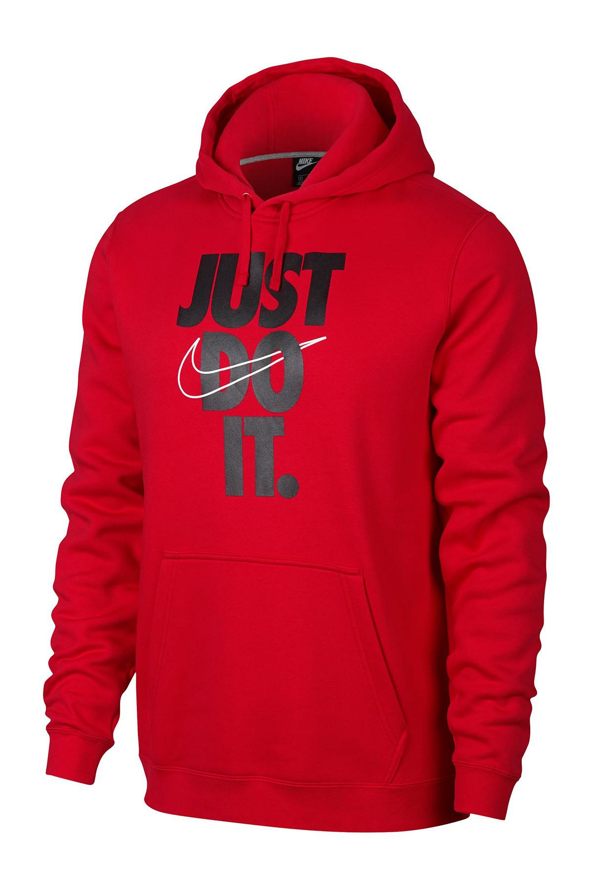 red nike just do it hoodie