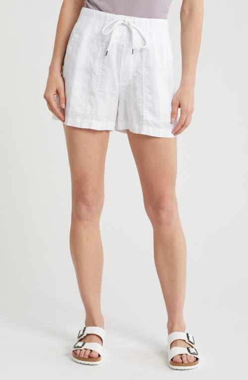 James Perse Linen Military Shorts in Blue Lyst