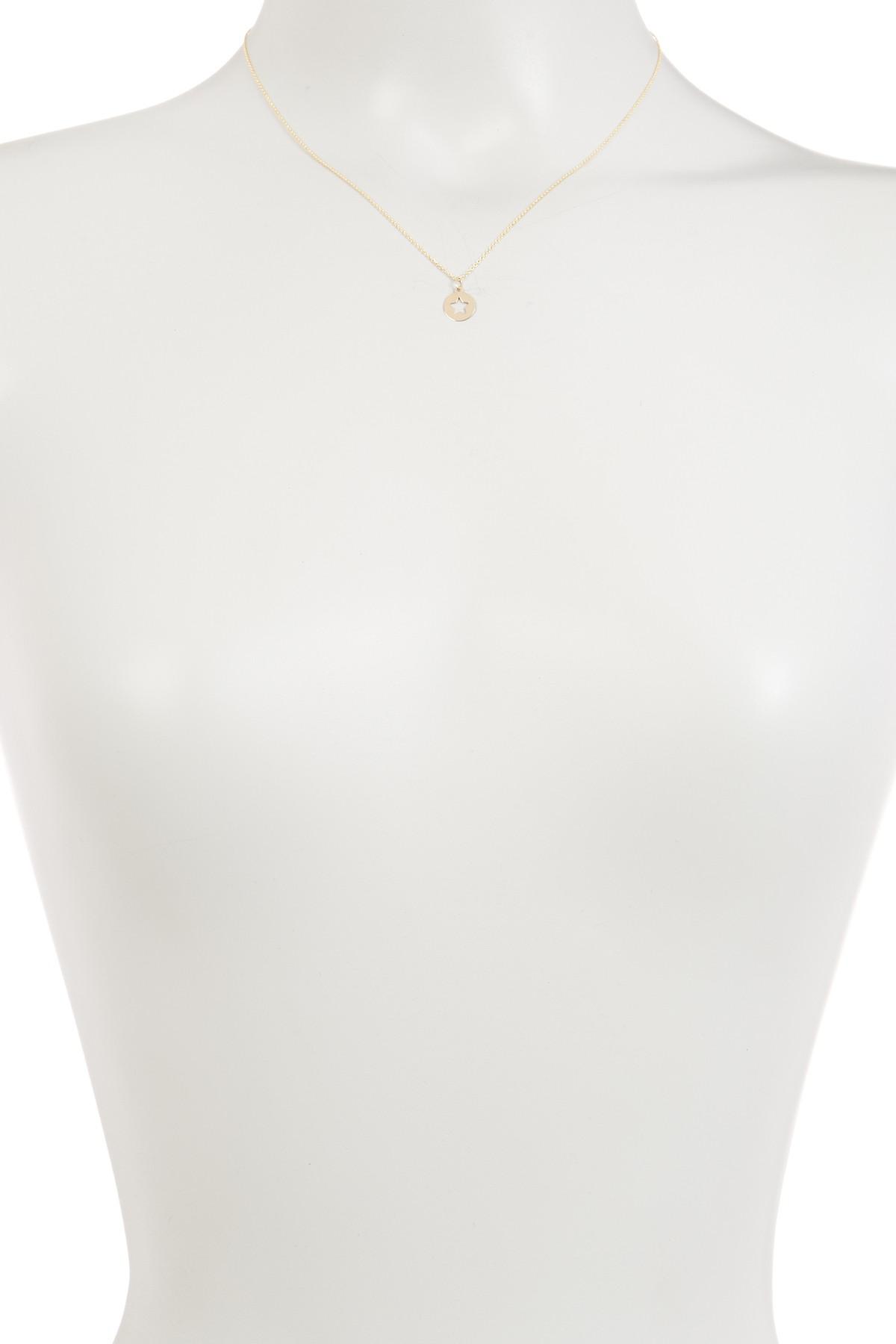 lyst bony levy 14k yellow gold star cutout pendant necklace in