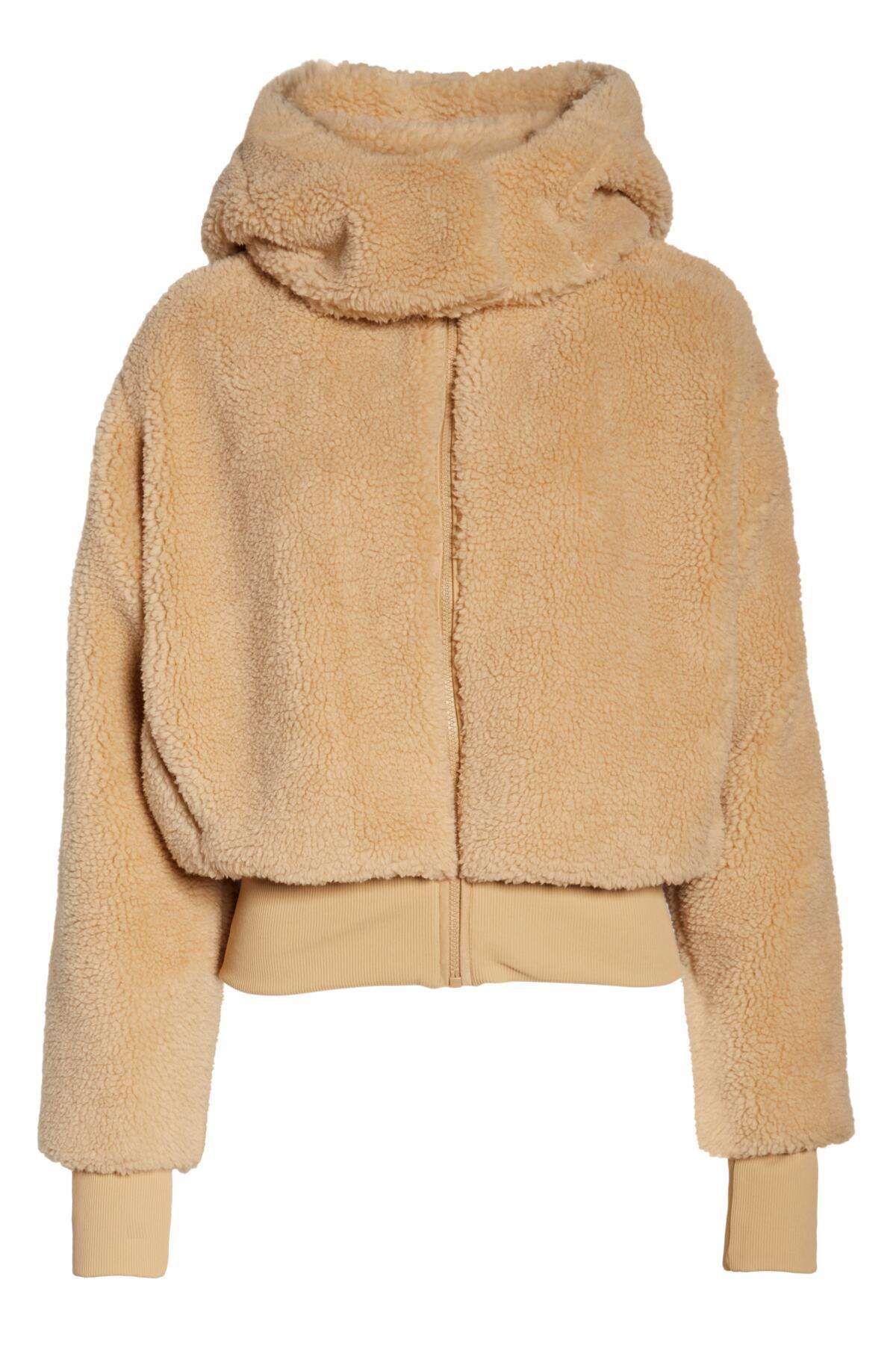 Alo Yoga Foxy Faux Fur Jacket in Camel (Natural) - Lyst