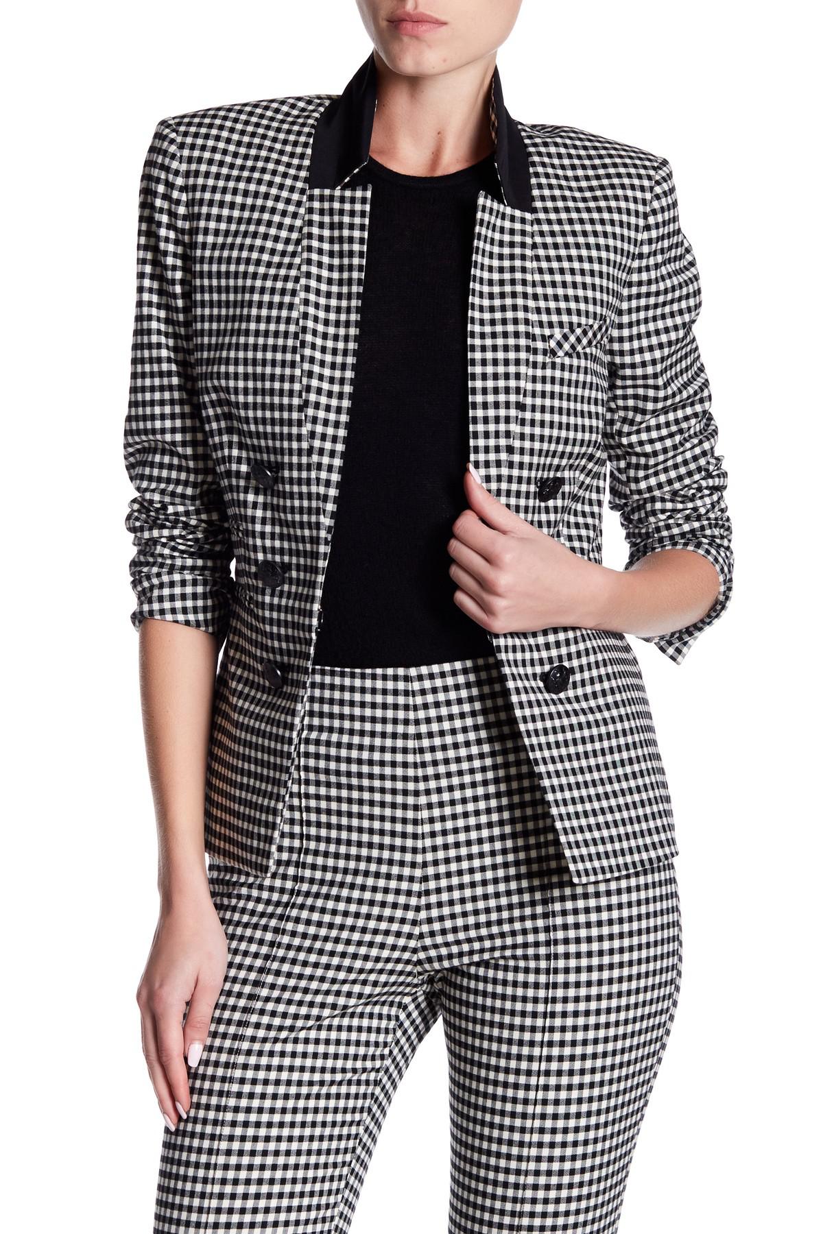 veronica beard gingham jacket