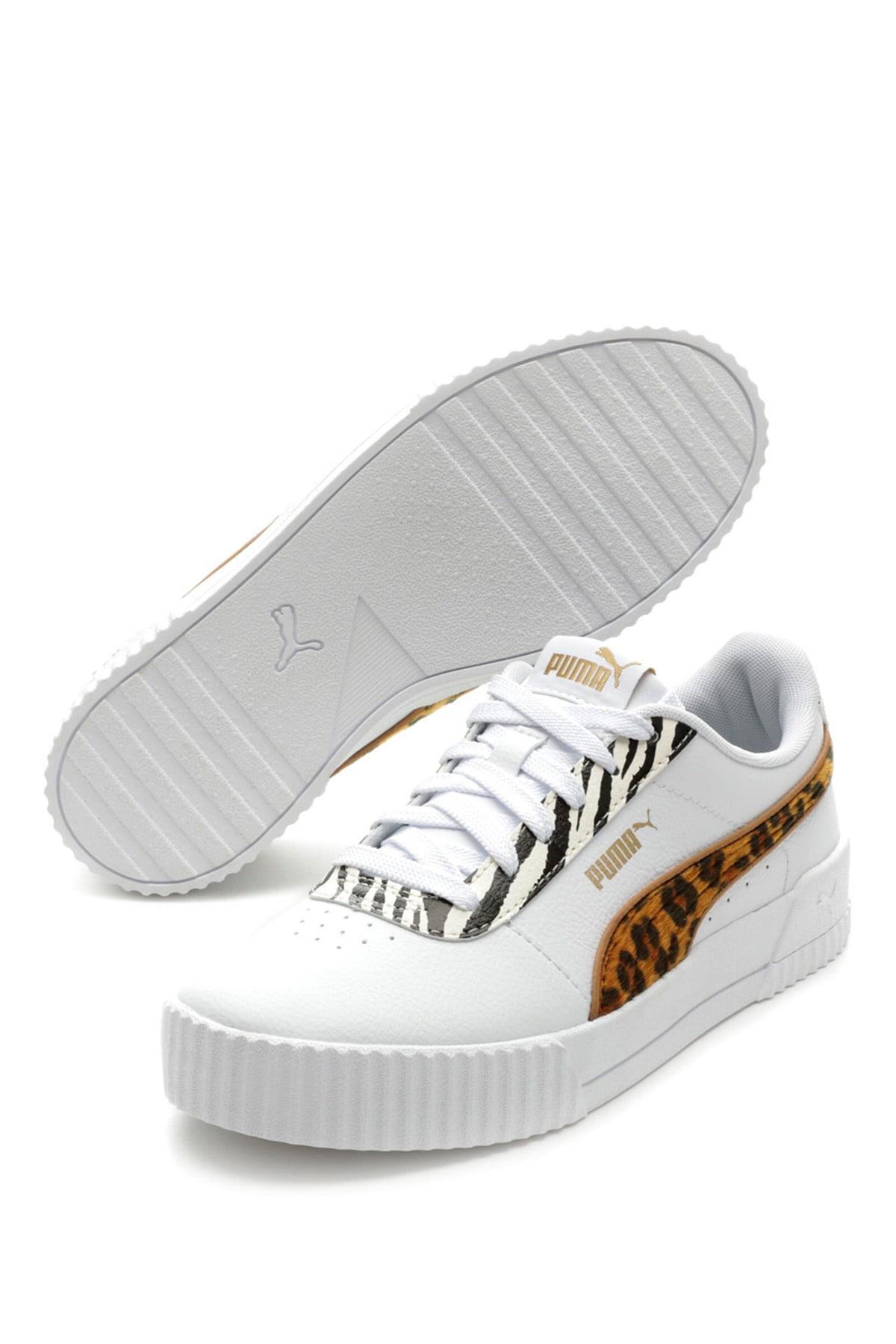 PUMA Carina Animal Mix Print Sneaker in White - Lyst