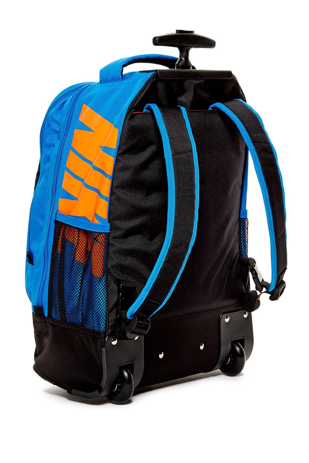 nike rolling backpack blue