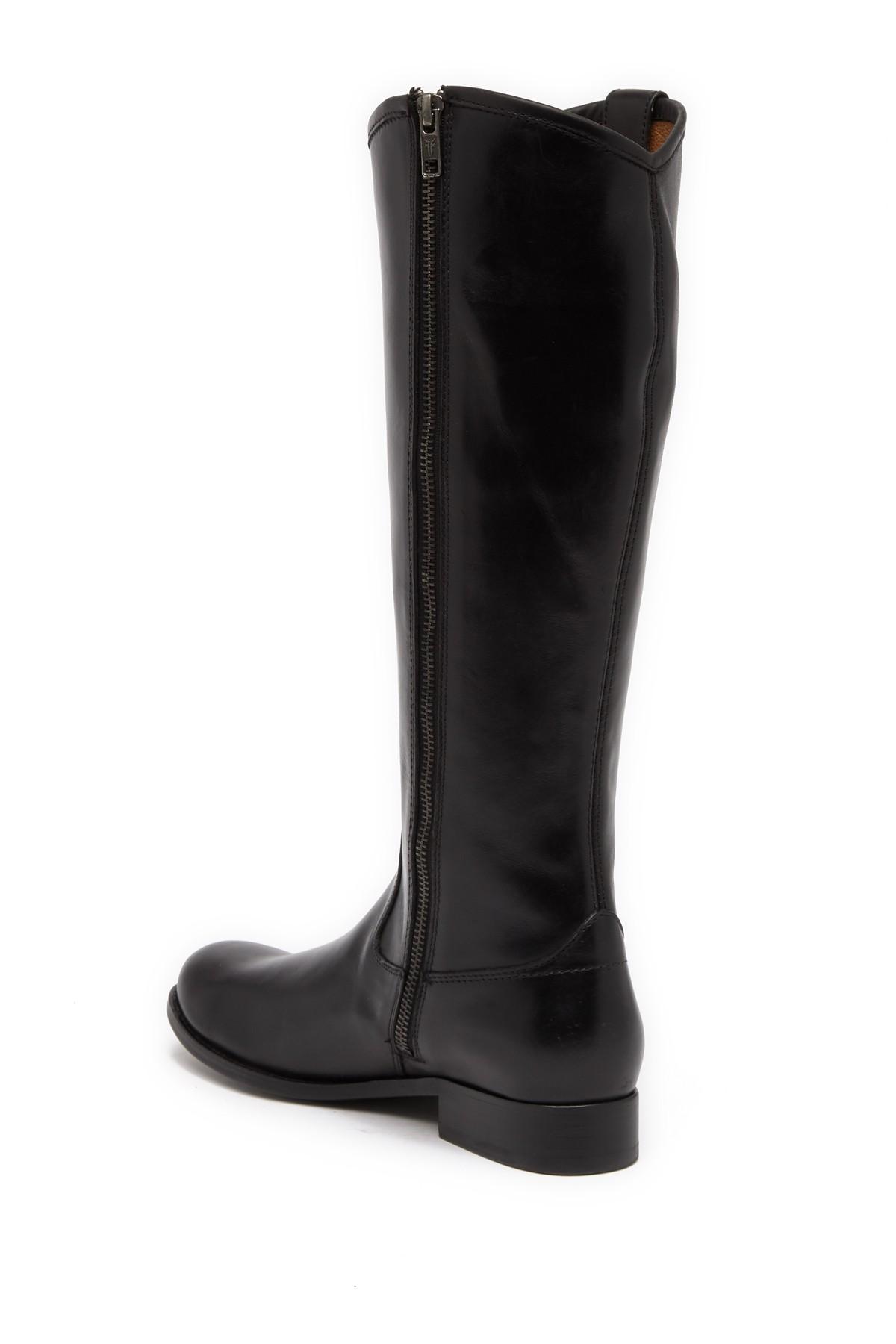 Frye Melissa Button Inside Zip Leather Boot in Black - Lyst