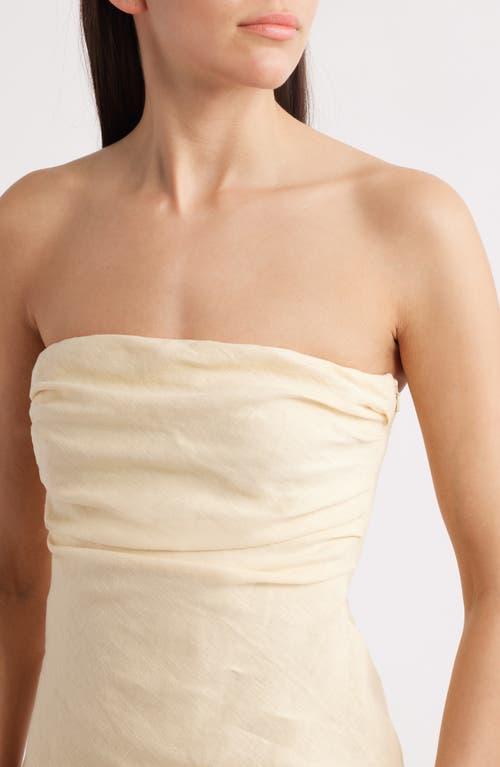 Faithfull the Brand Hedy Strapless Drop Waist Maxi Dress in Natural | Lyst