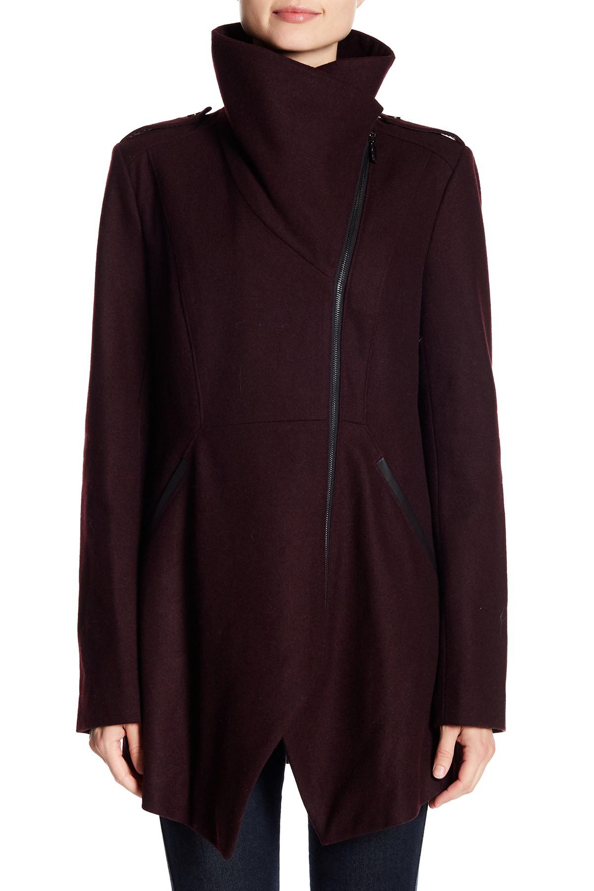 french connection asymmetrical coat