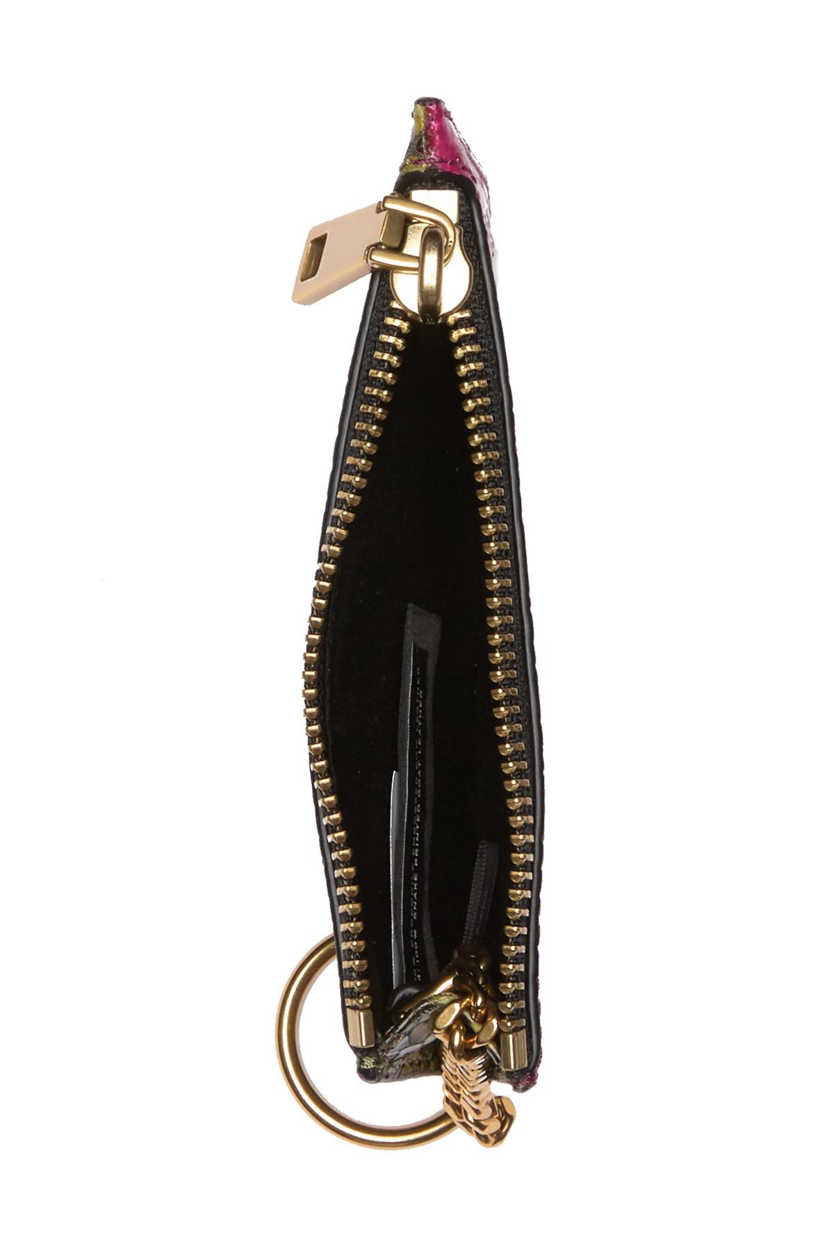 Marc Jacobs Croc & Snake Embossed Leather Key Pouch - Lyst