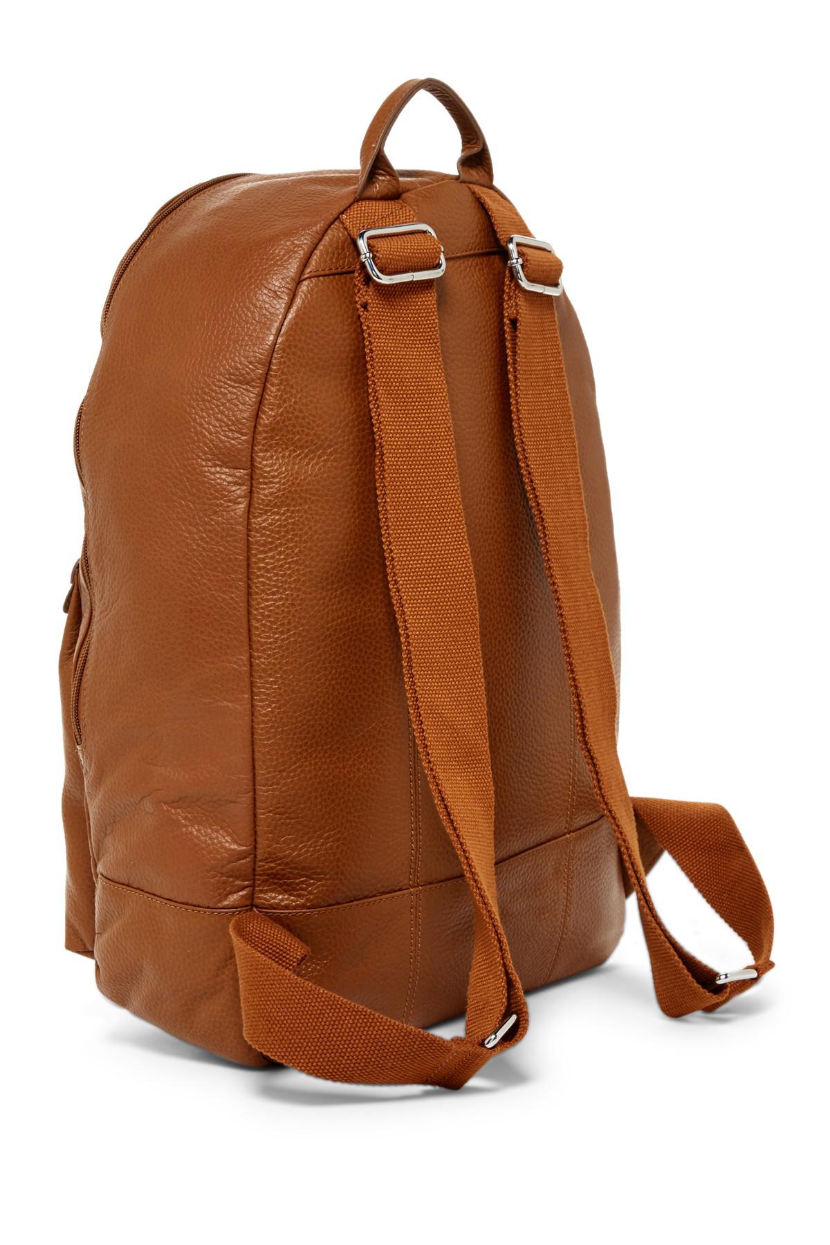 tan colour backpack