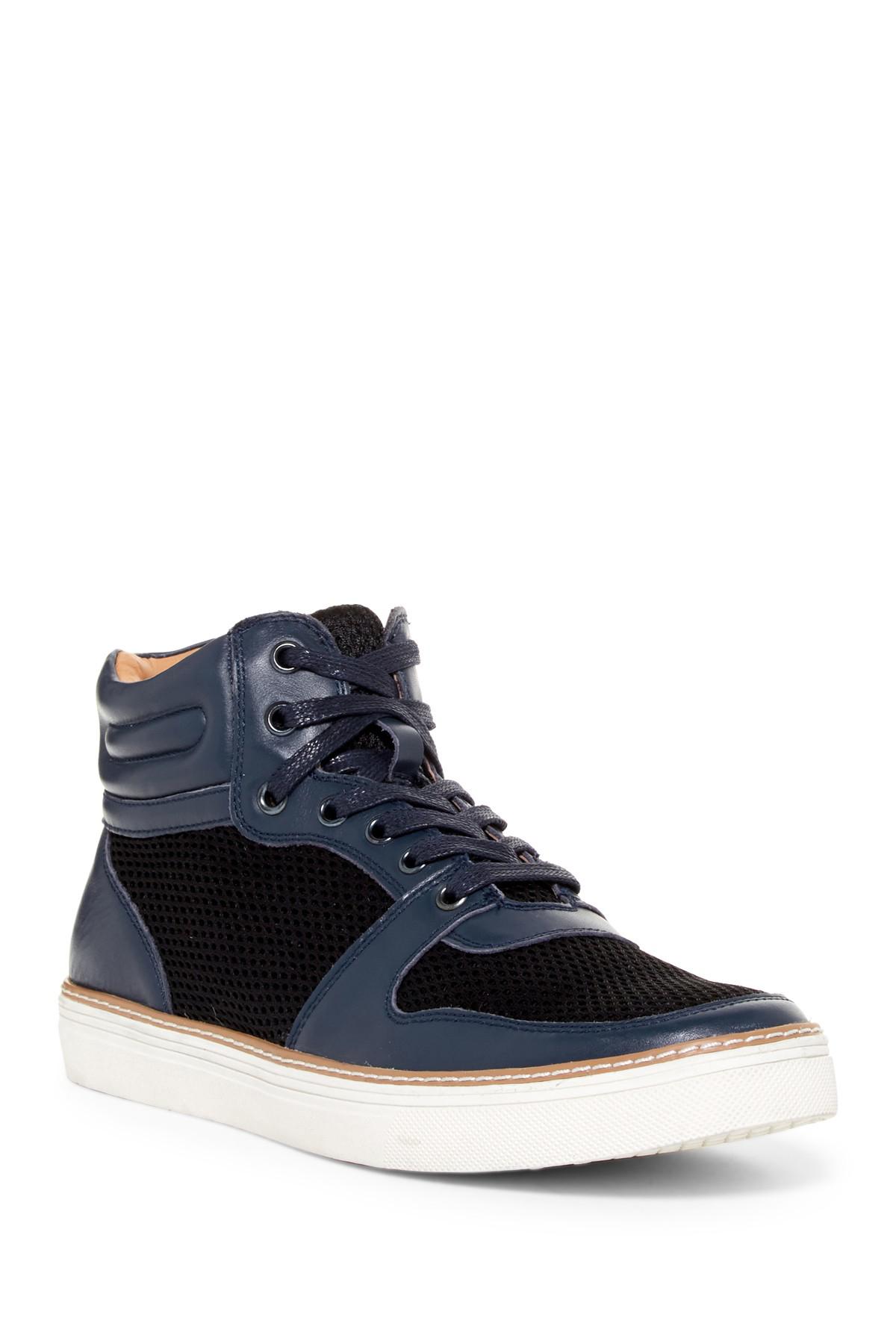 English Laundry Leather Preston Hi-top Sneaker in Navy (Blue) for Men ...