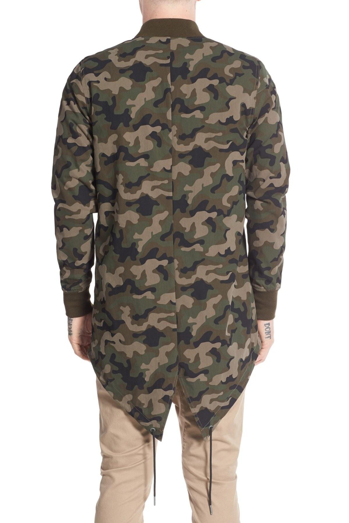 Zanerobe Cotton 'a-ten' Longline Fishtail Bomber Jacket for Men - Lyst