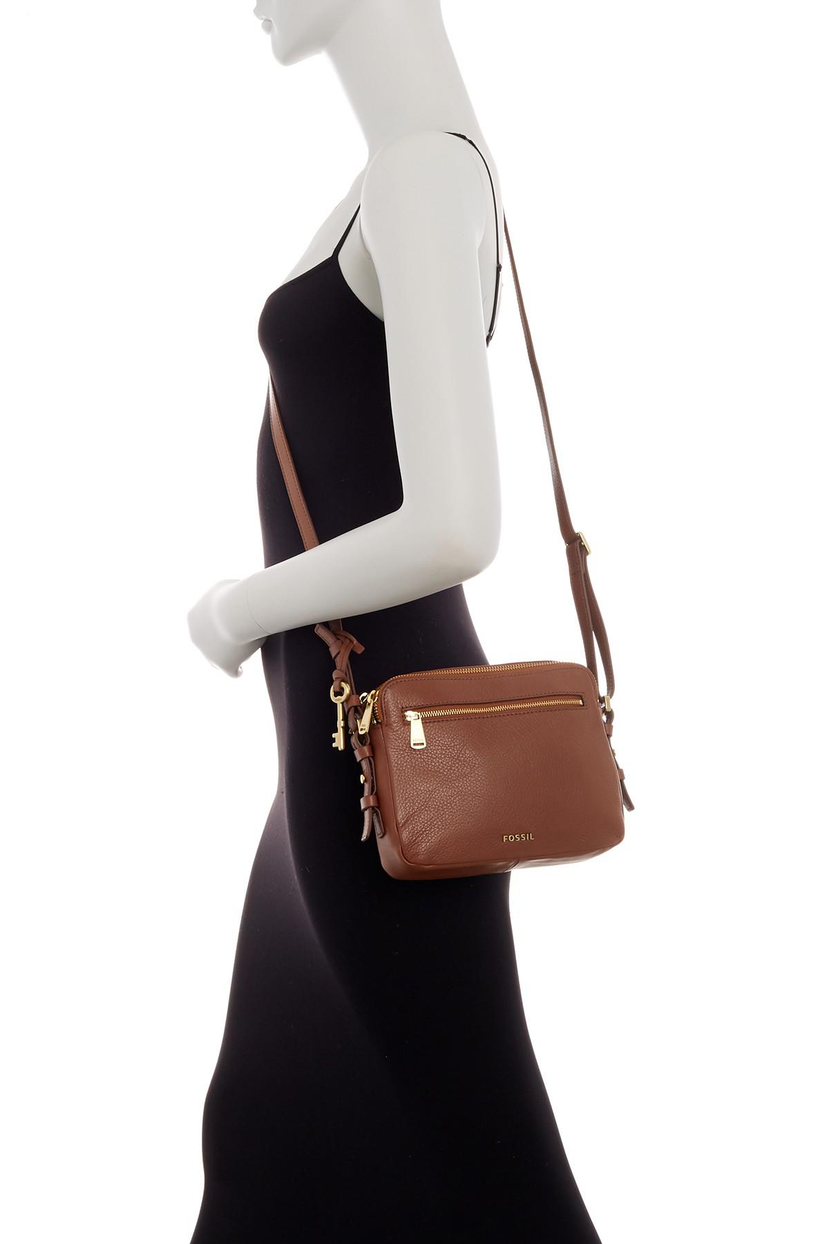 Fossil Piper Toaster Leather Crossbody Bag in Brown | Lyst
