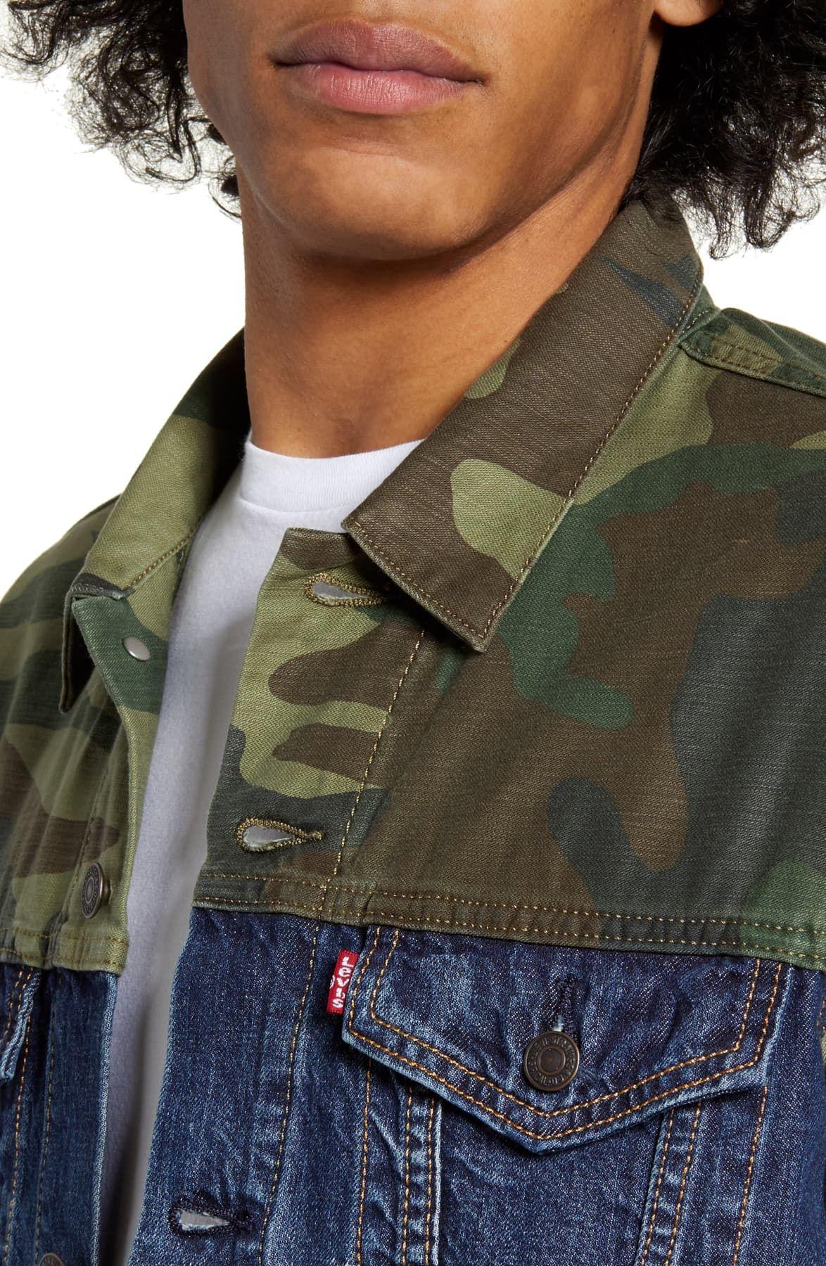 levi's camo denim jacket