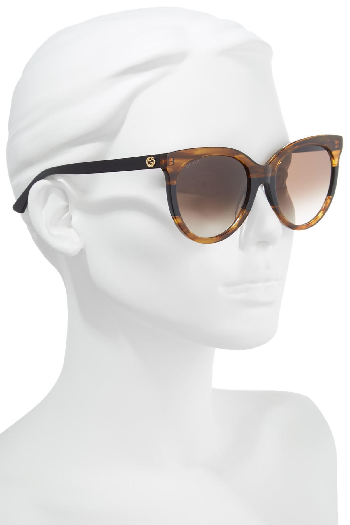 gucci 55mm round sunglasses