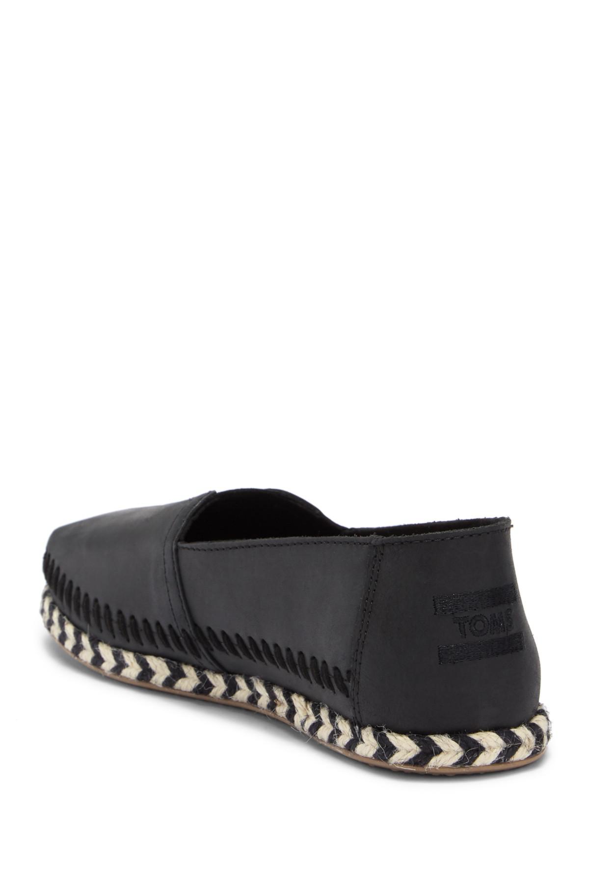 toms black alpargata cupsole flat shoes