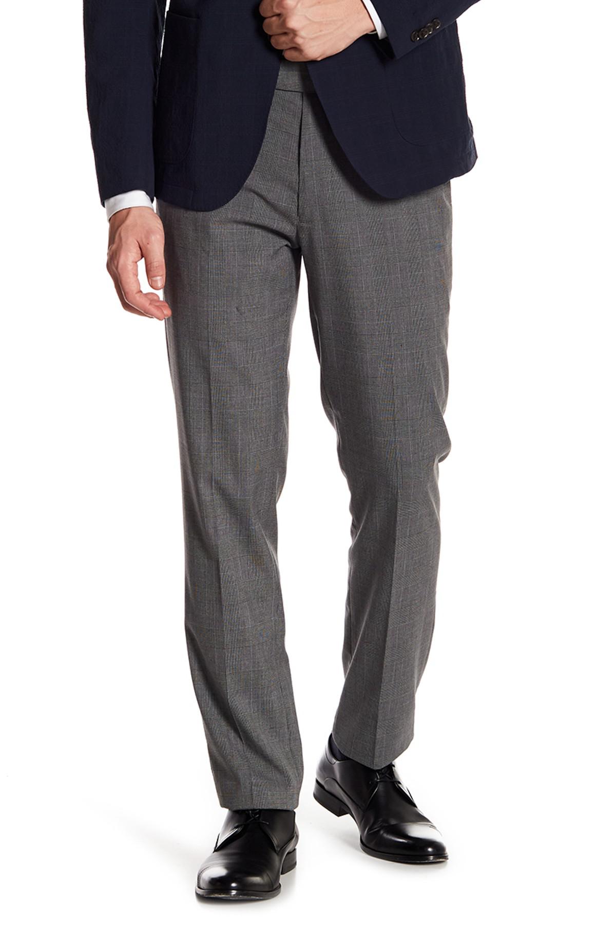 Louis Raphael Synthetic Plaid Tailored Stretch Pants in Grey (Gray) for