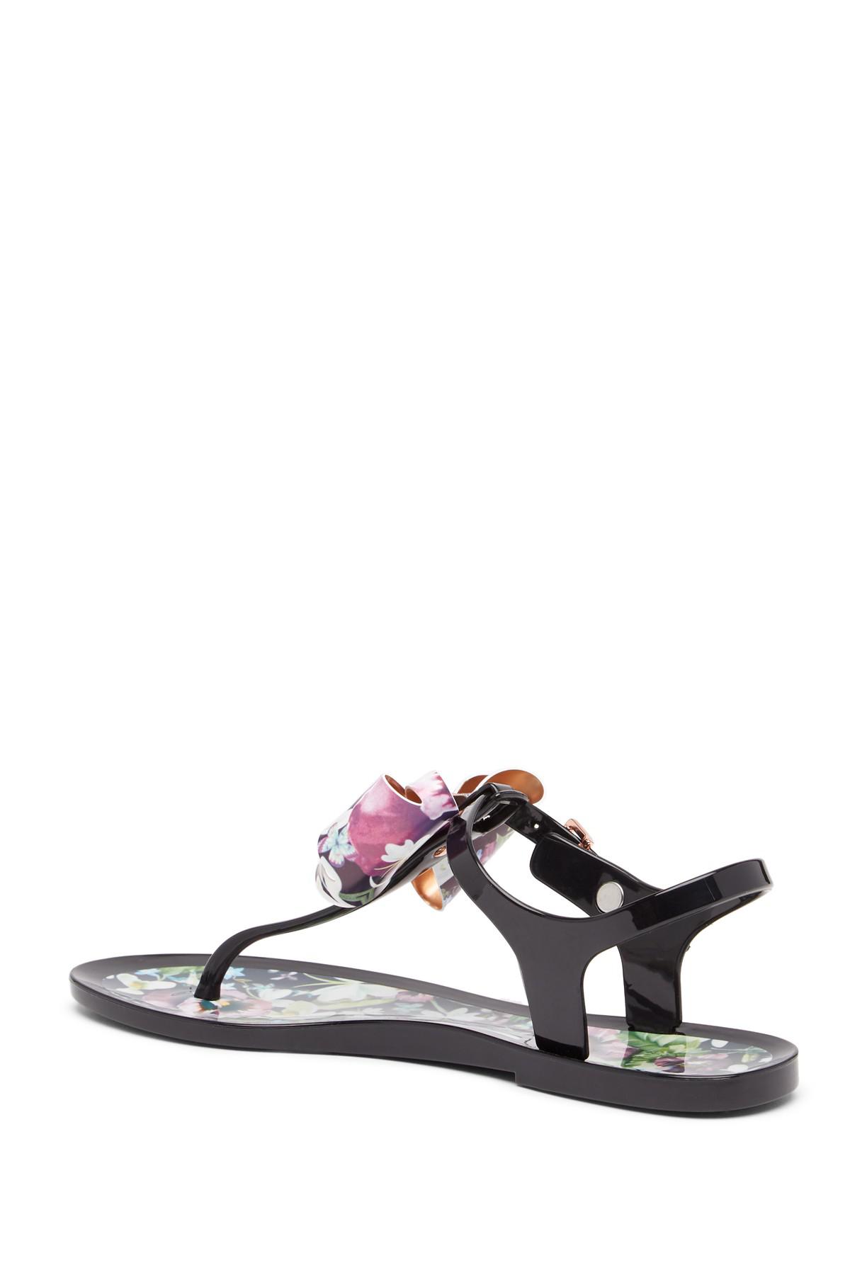floral bow sandals