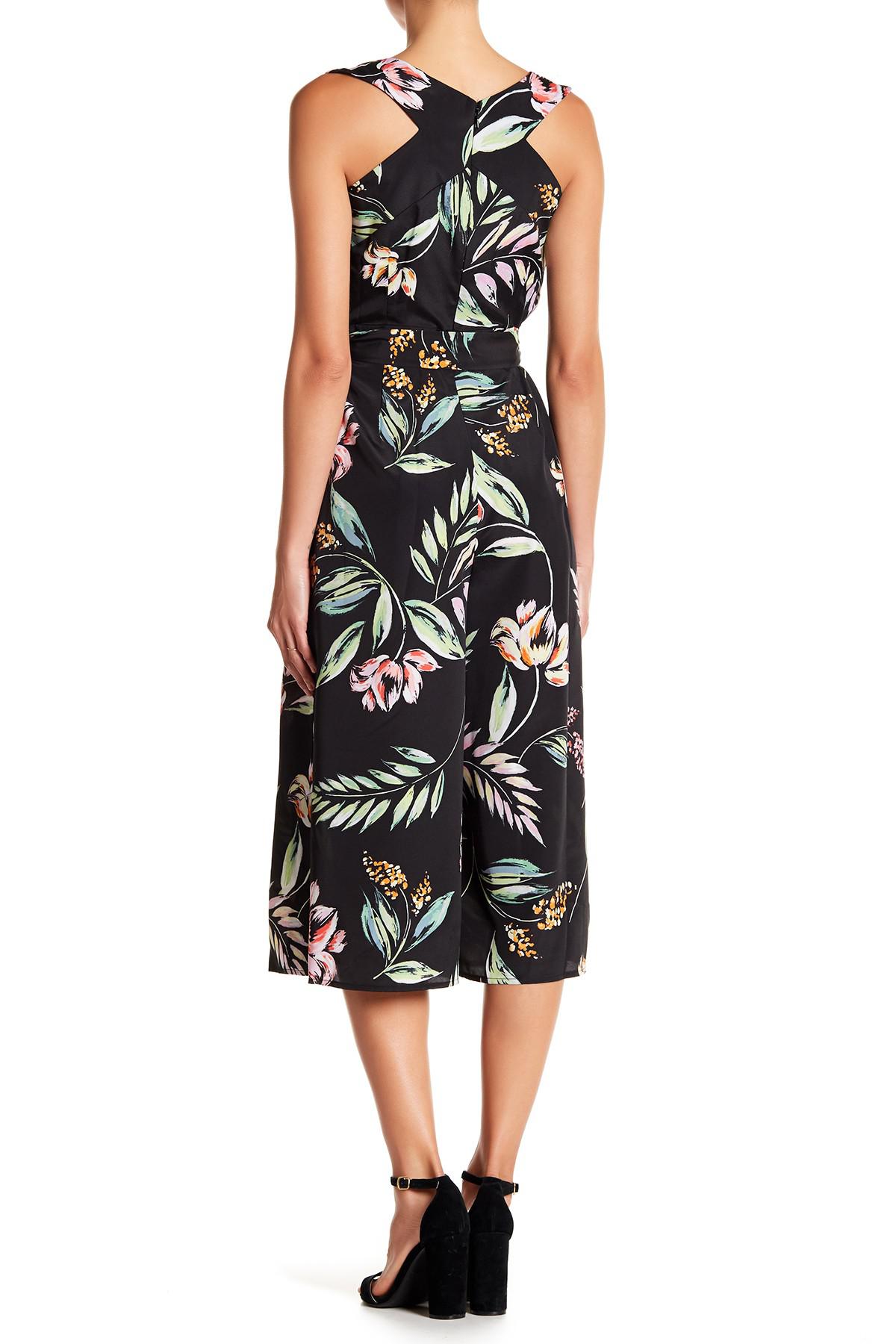 vince camuto floral jumpsuit