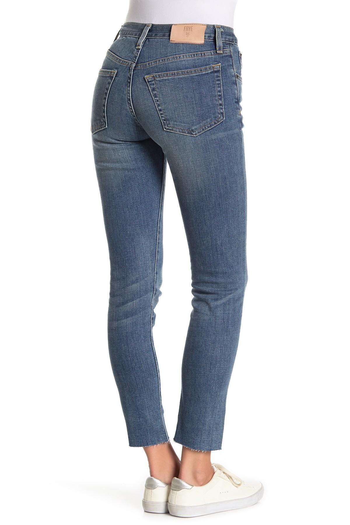 Frye Denim Sienna Cropped Skinny Jeans in Blue - Lyst