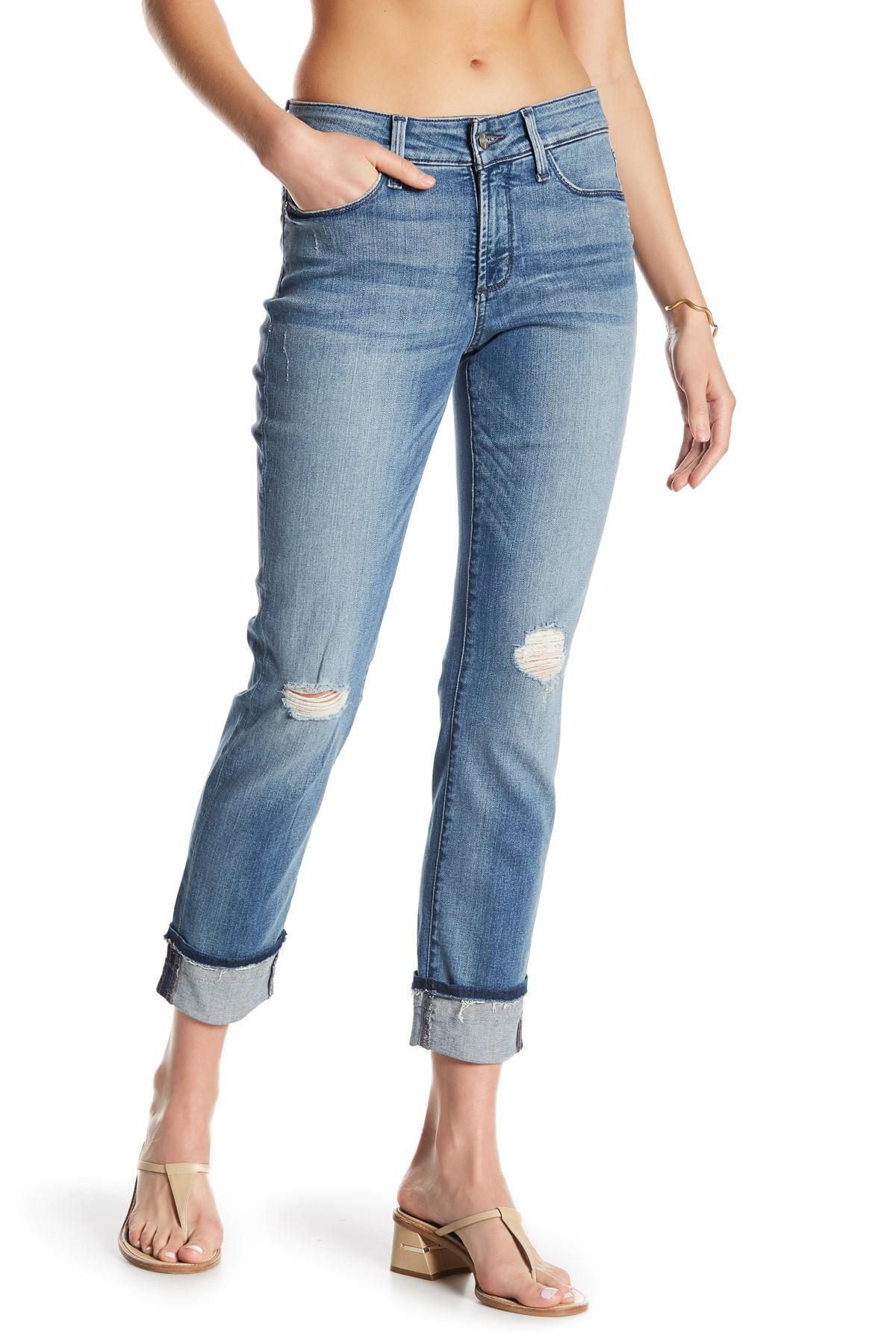 NYDJ Denim Marnie Frayed Cuff Boyfriend 