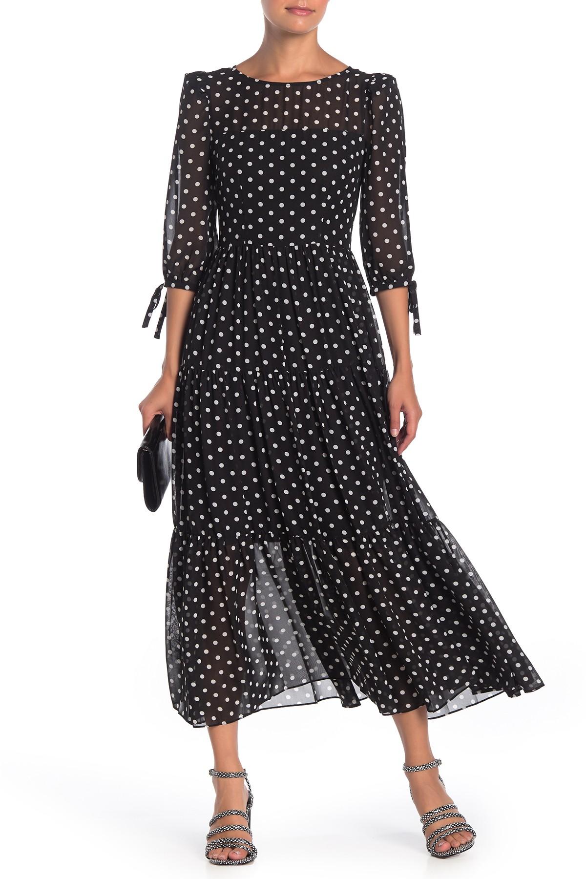 betsey johnson polka dot maxi dress