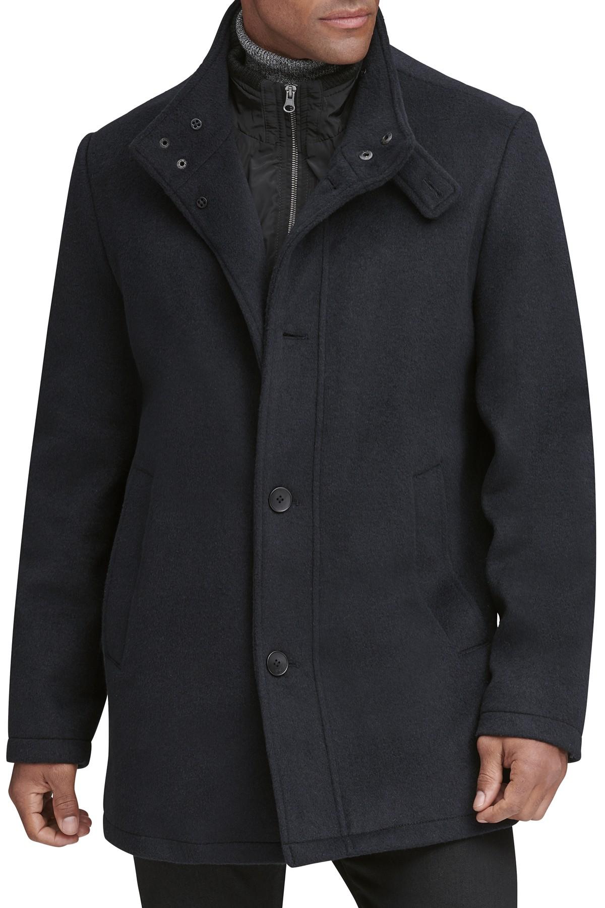 Andrew Marc Synthetic Westcott Wool Car Coat in Navy (Blue) for Men Lyst