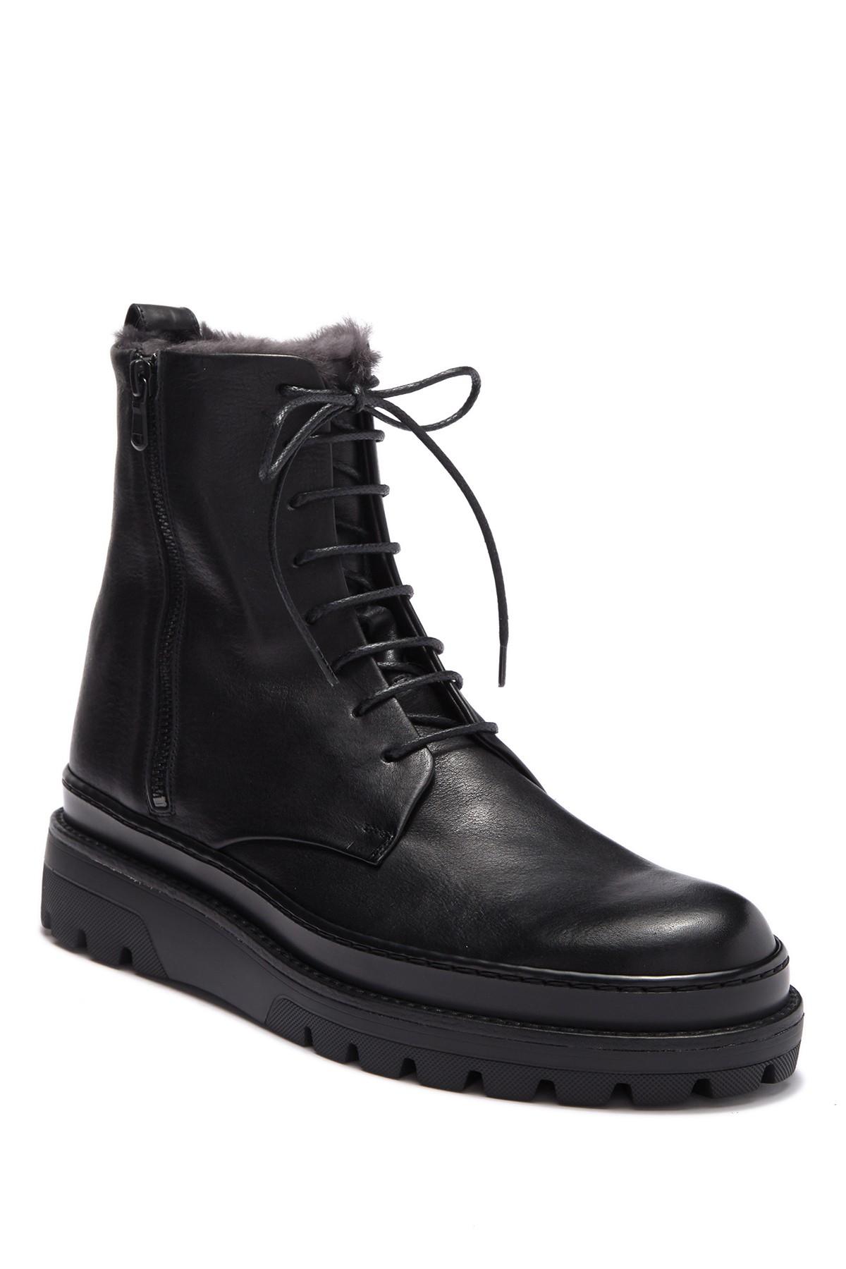Vince Edgar Plain Toe Leather Boot in Black for Men Lyst
