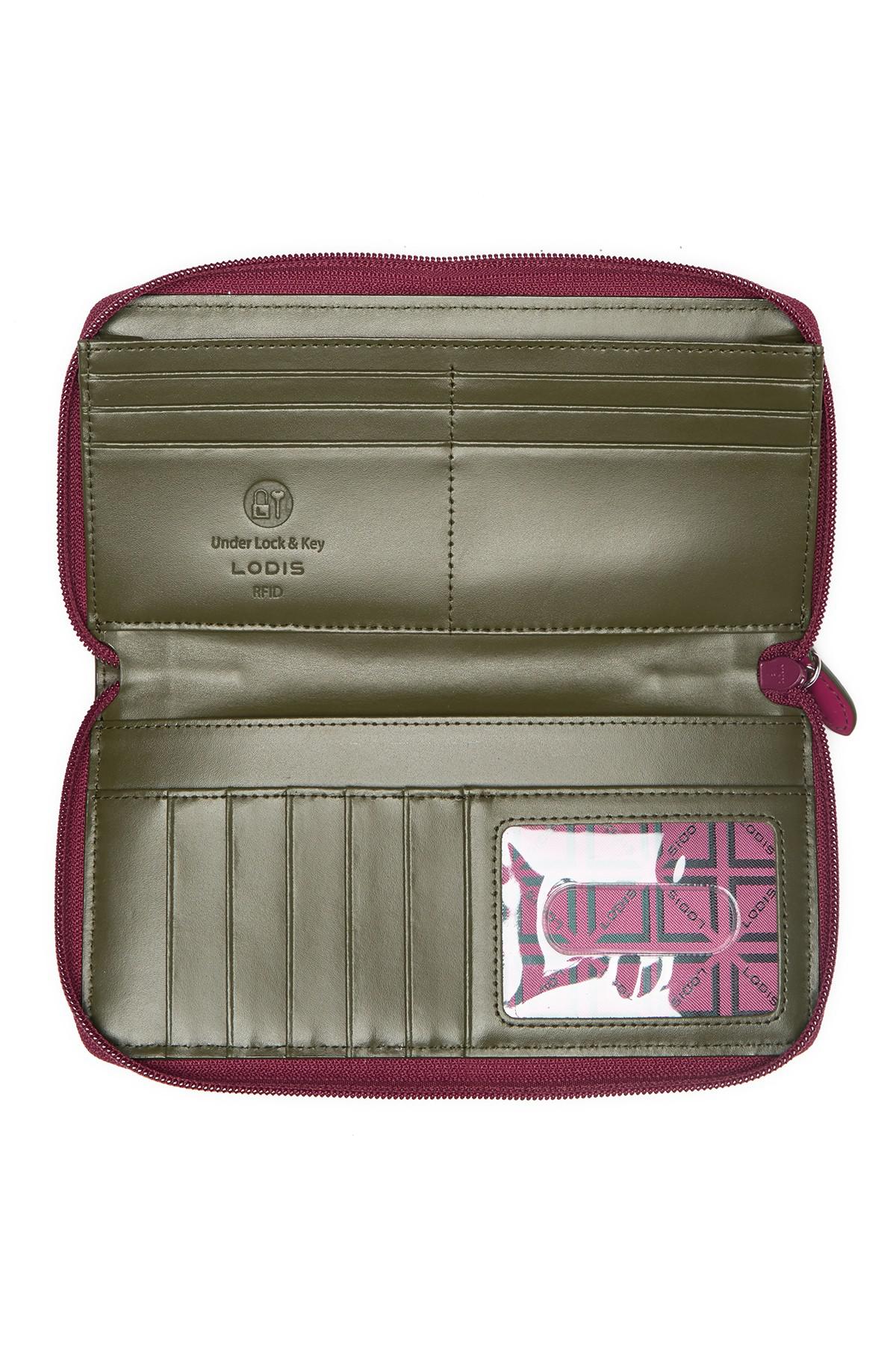 Lodis Perla Rfid Leather Zip Wallet Lyst