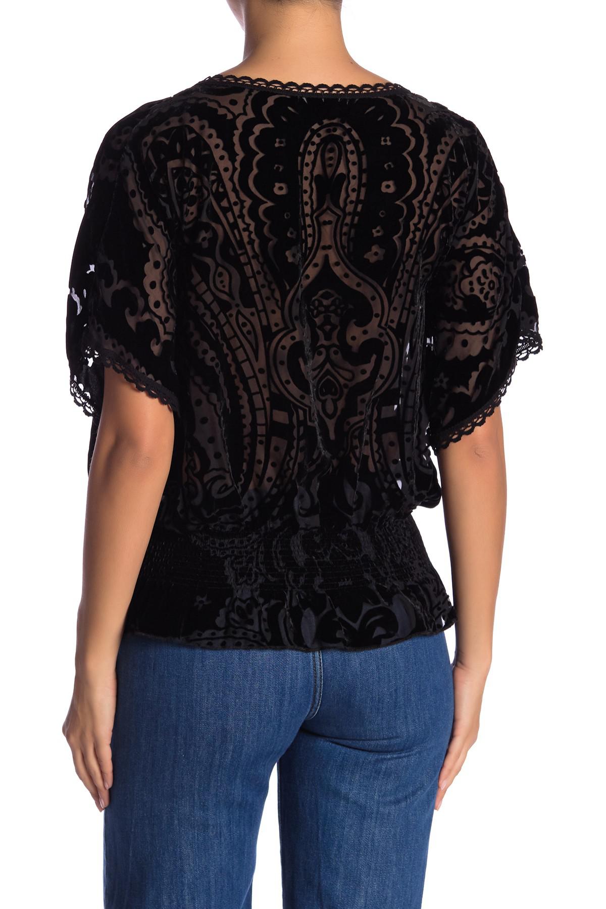johnny was bouquet burnout velvet shawl