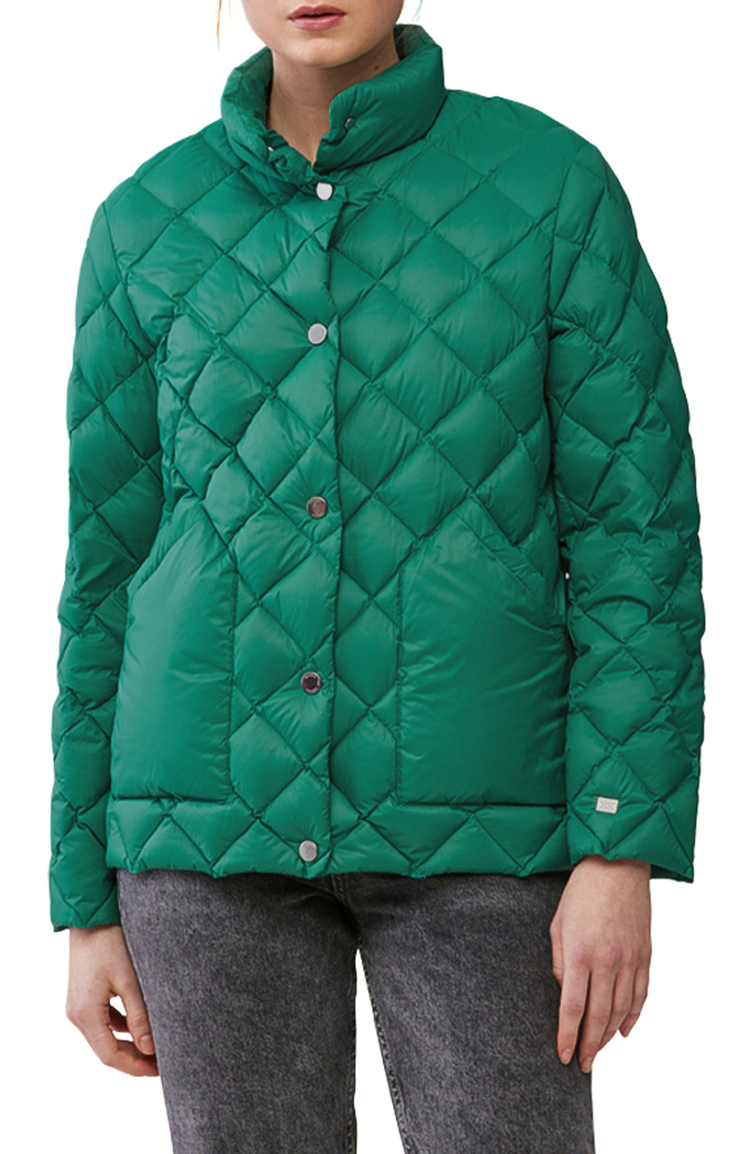SOIA & KYO Heather Quilted Recycled Nylon Puffer Jacket in Green | Lyst