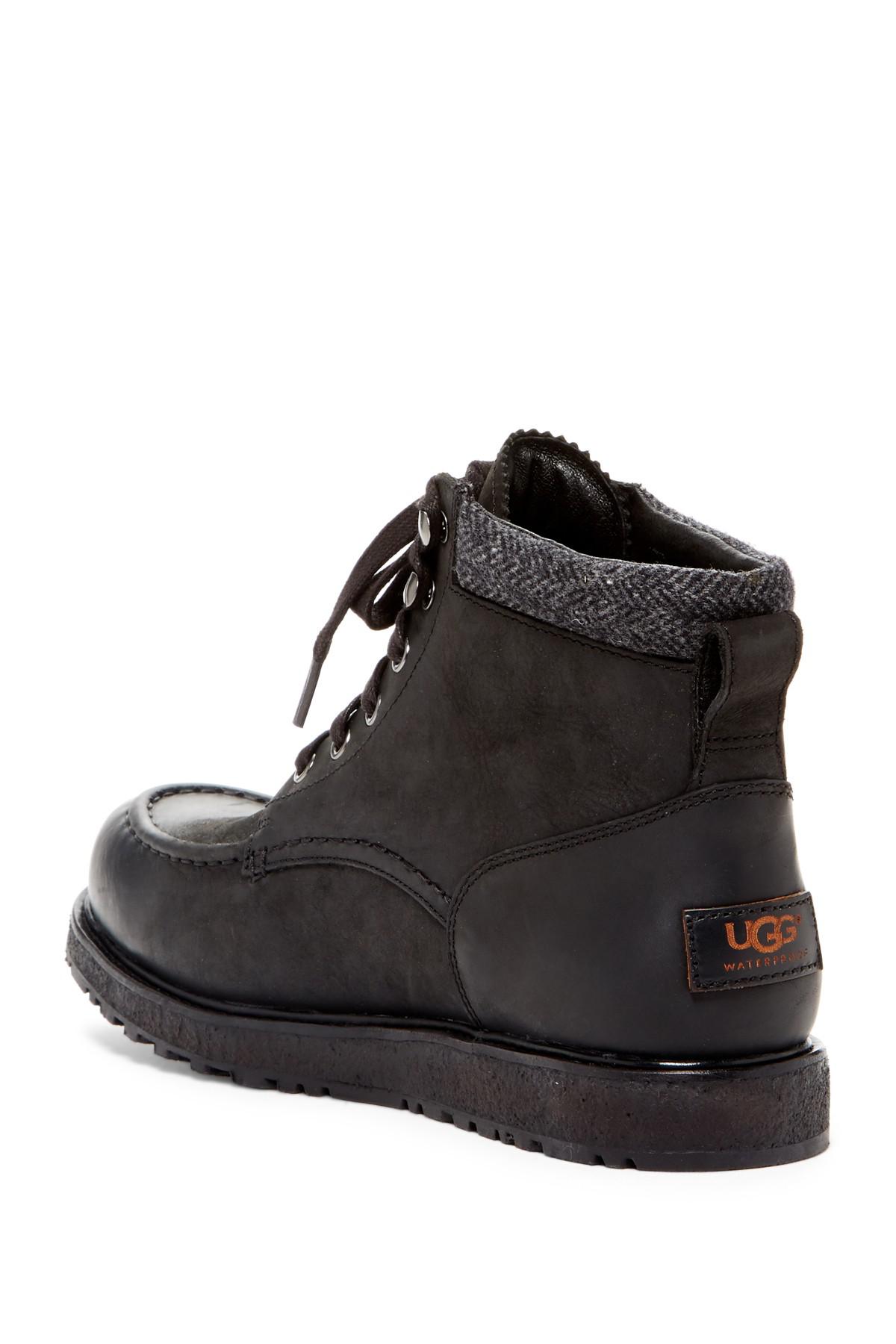 UGG Leather Merrick Waterproof Boot in Black for Men | Lyst