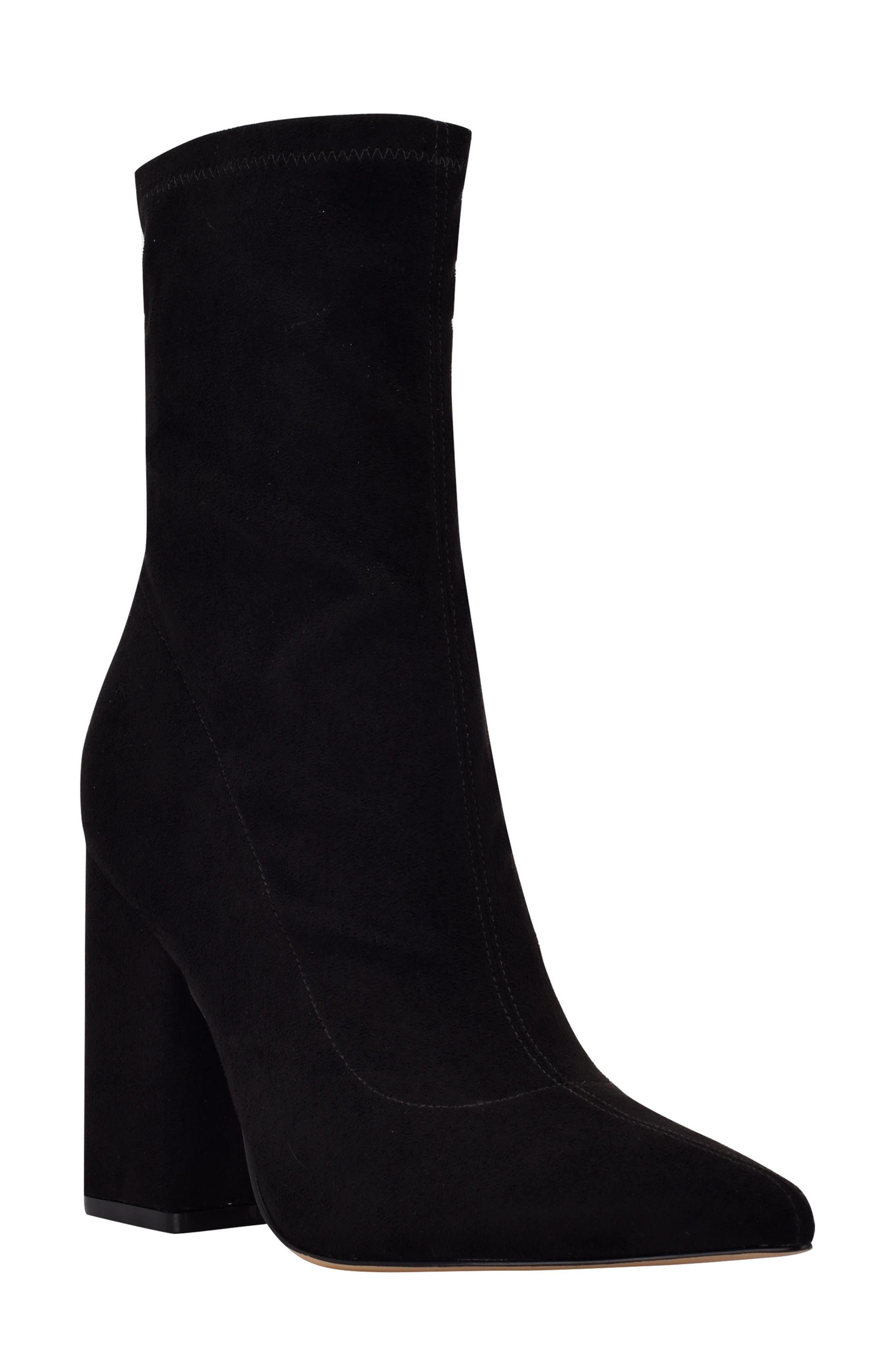 Marc Fisher Larry Pointed Toe Ankle Boot In Black At Nordstrom Rack | Lyst
