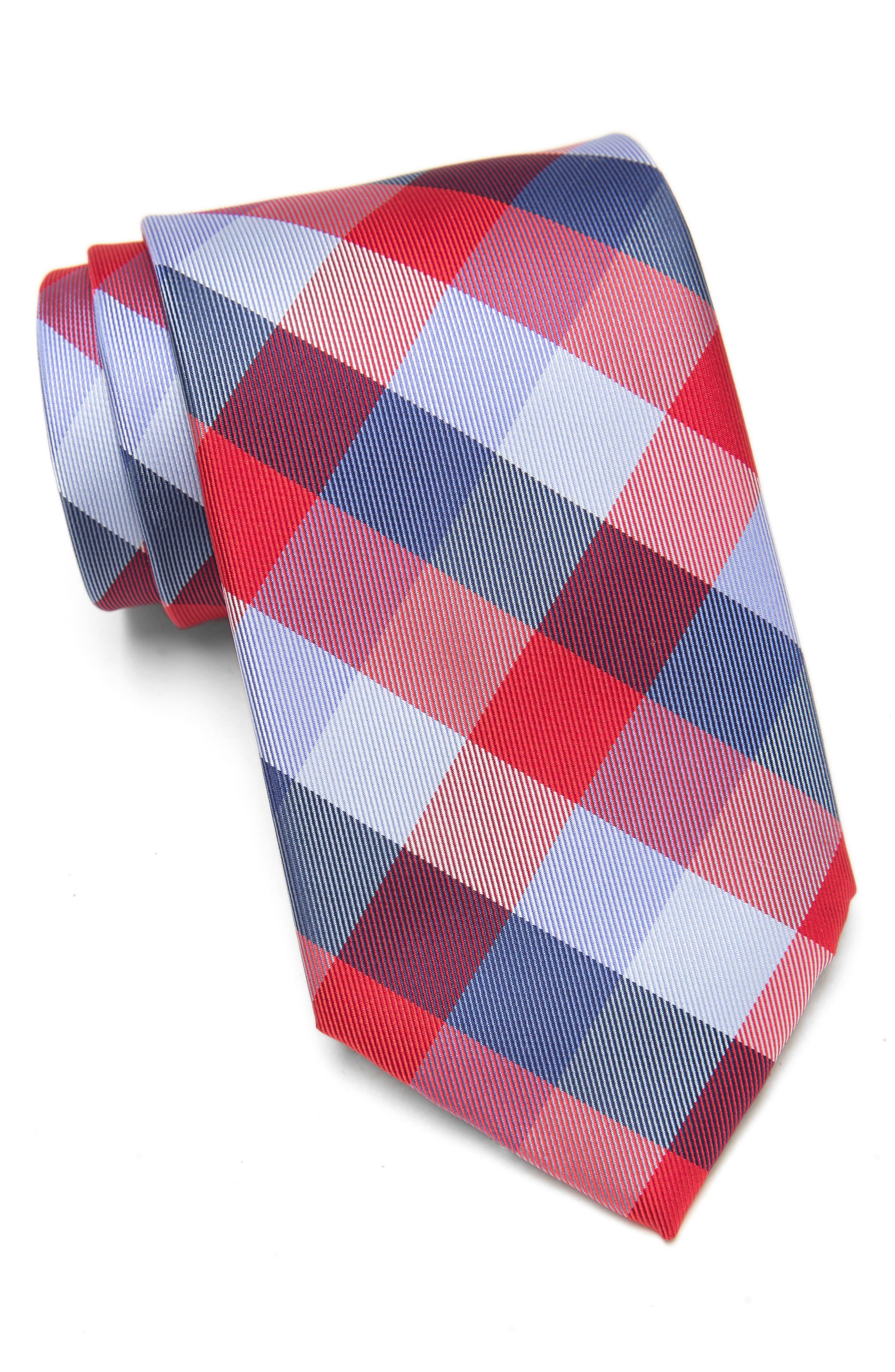 Tommy Hilfiger Buffalo Tartan Tie in White for Men | Lyst