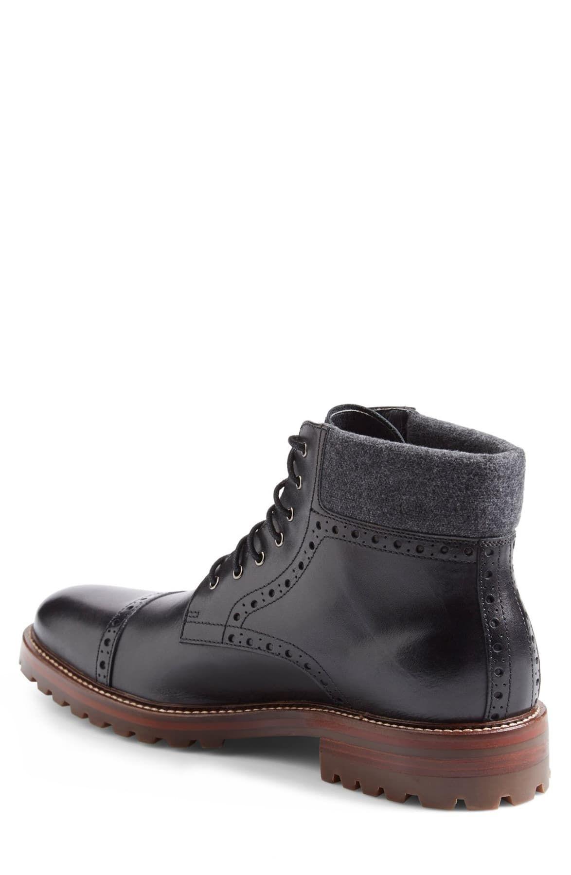 brogue cap toe boot