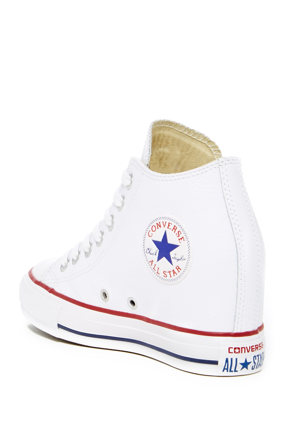 Converse Leather Chuck Taylor Hidden Wedge Sneaker (women) in White - Lyst