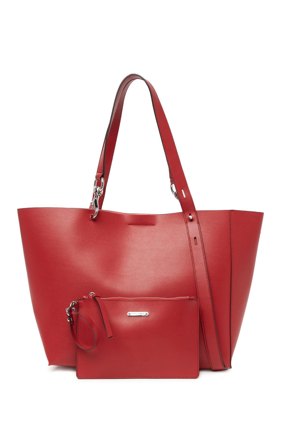 Rebecca Minkoff Stella Large Leather Tote Bag in Scarlet (Red) - Lyst