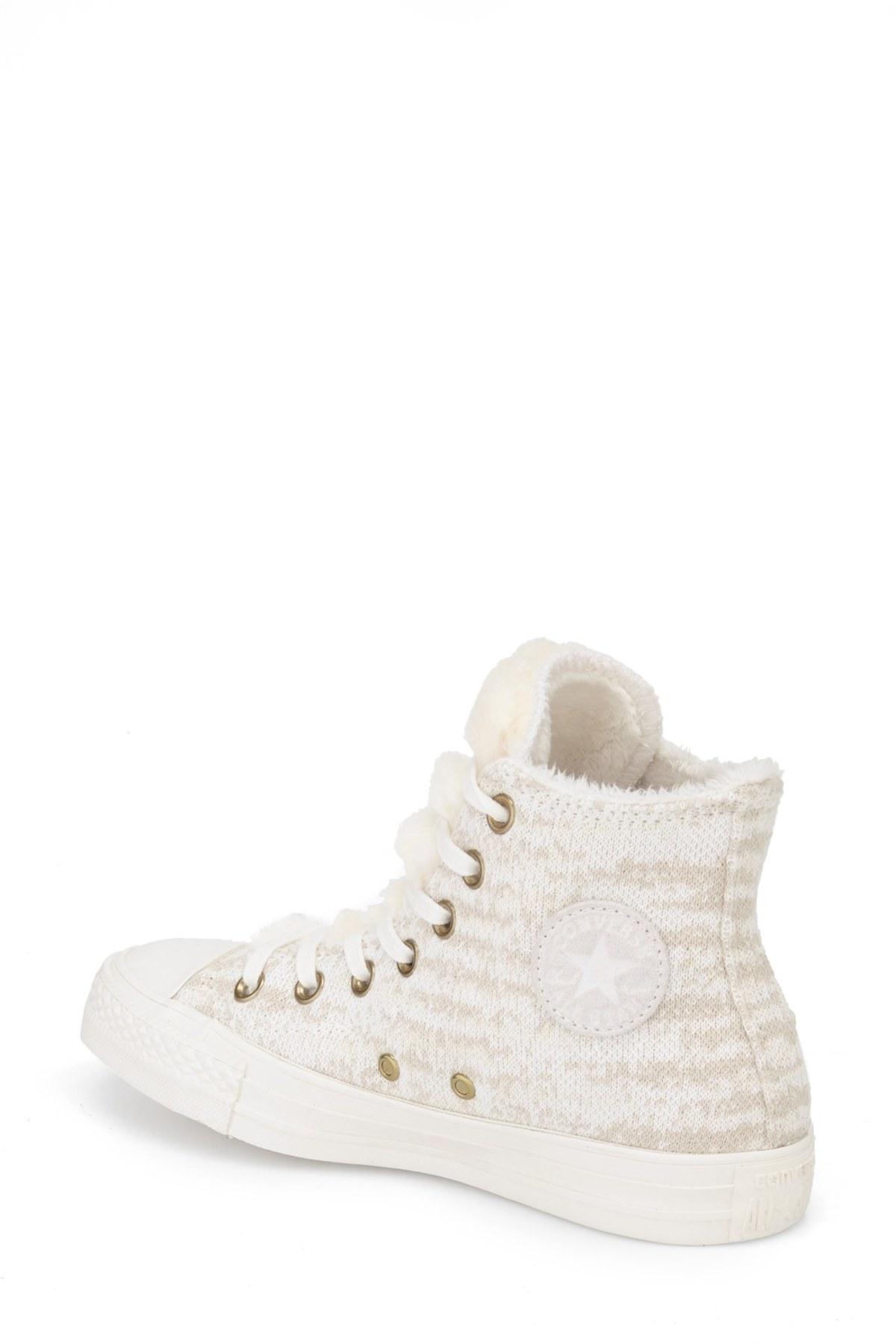 Converse Chuck Taylor(r) All Star(r) Winter Faux Fur Lined Knit High Top  (women) in White | Lyst