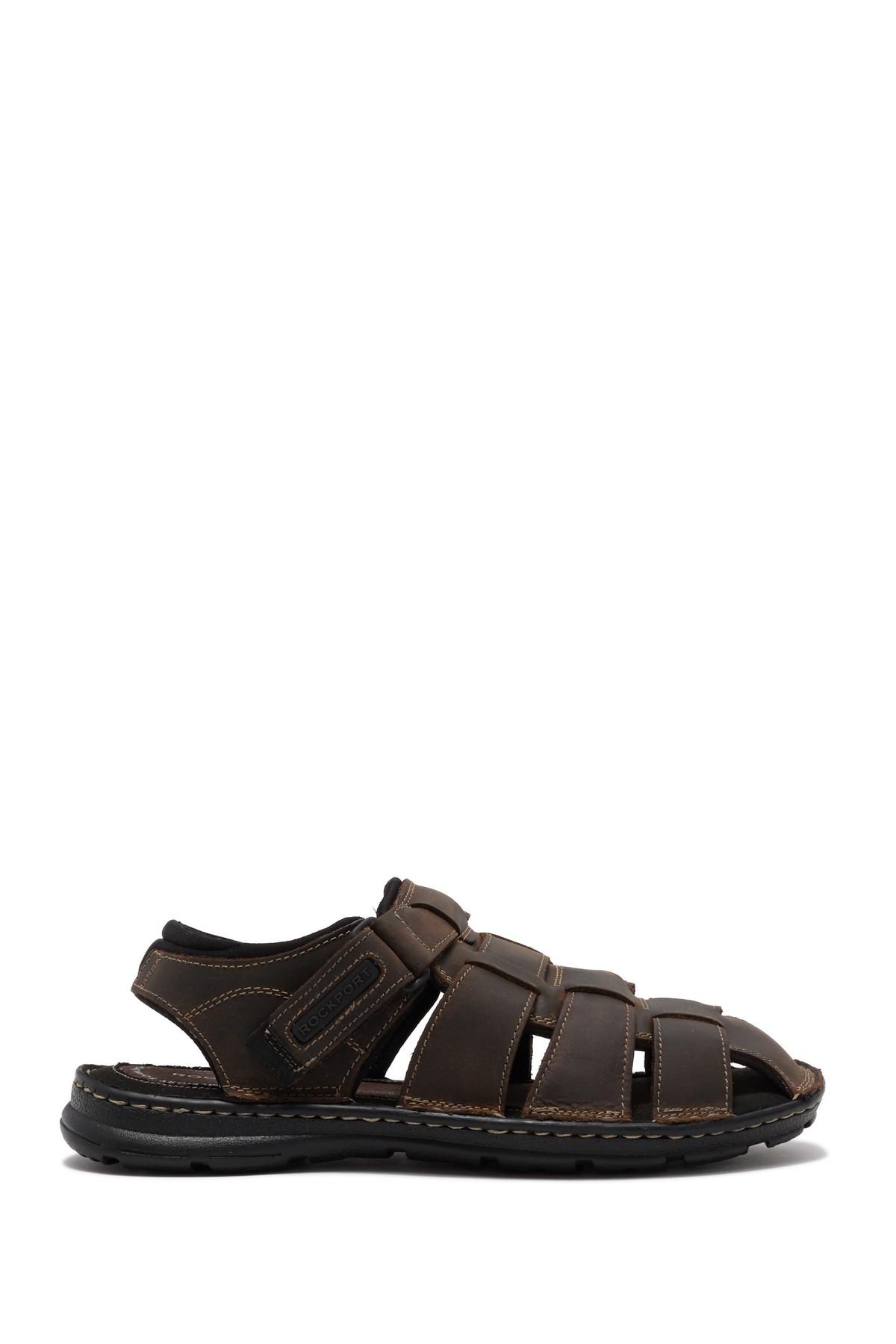 Rockport Khaki// Brown Hydro Fisherman Sandal